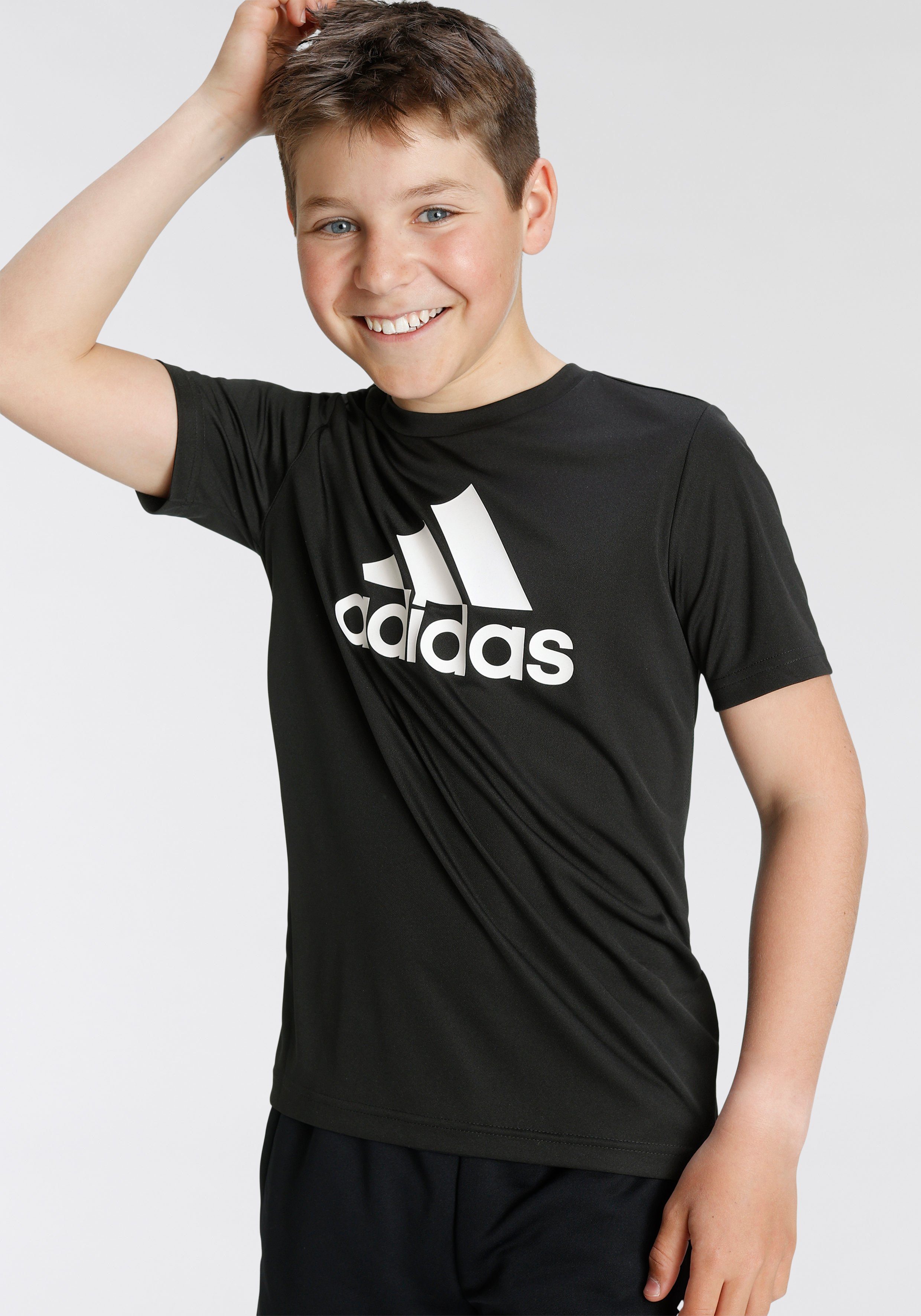 adidas Sportswear TO MOVE BLACK/WHITE BIG ADIDAS LOGO DESIGNED T-Shirt