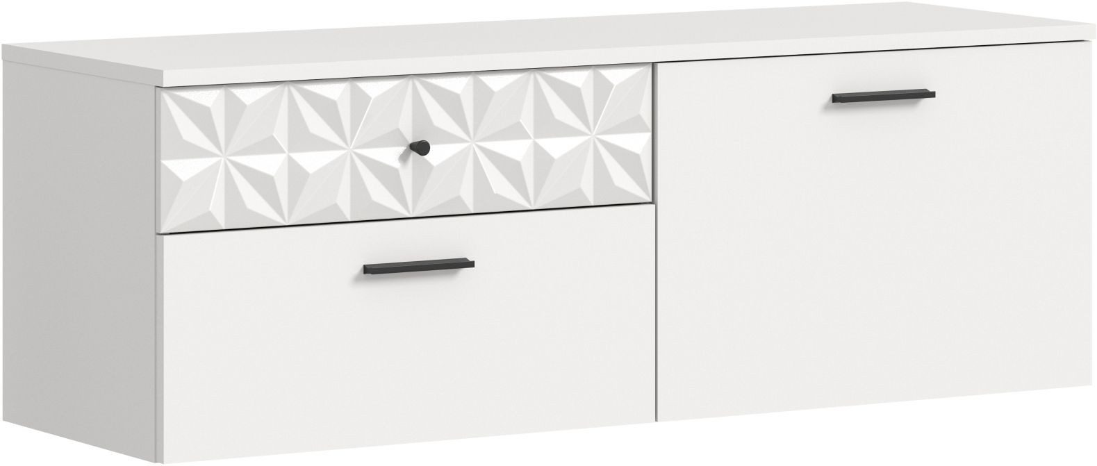 xonox.home Schuhschrank Weiß Melamin 110,2x38x35 cm