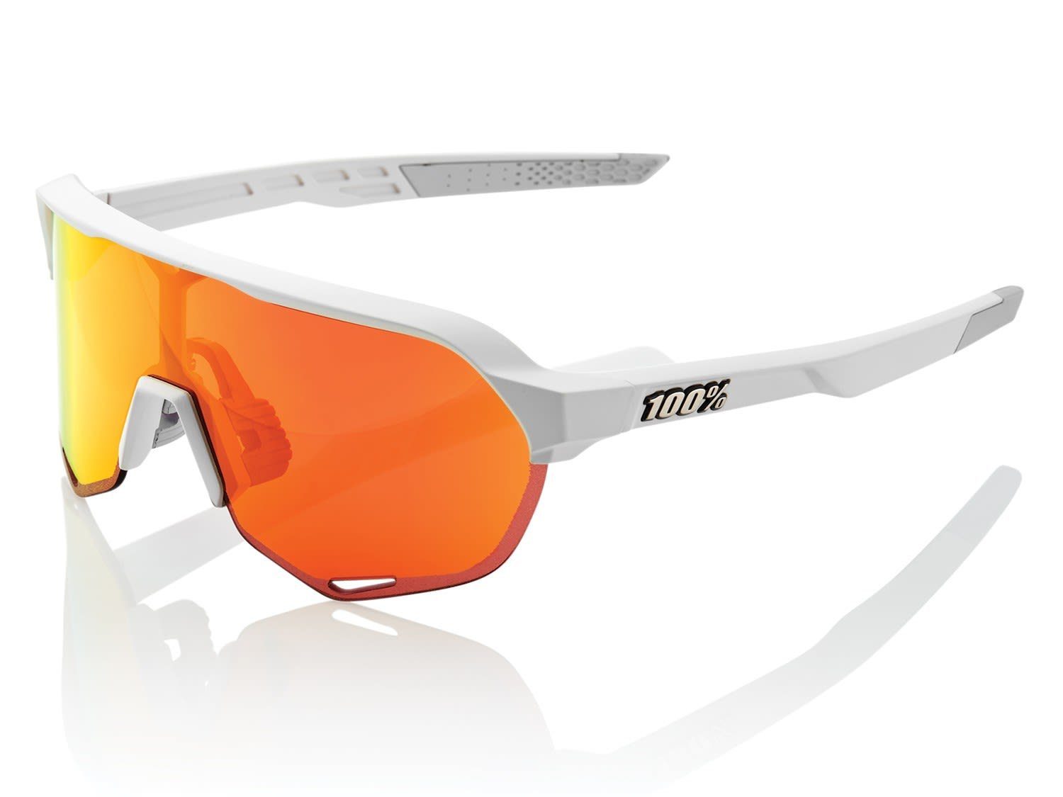 100% Sportbrille 100% S2 Hiper Mirror Lens Accessoires Soft Tact Off White - HiPER Red Multilayer