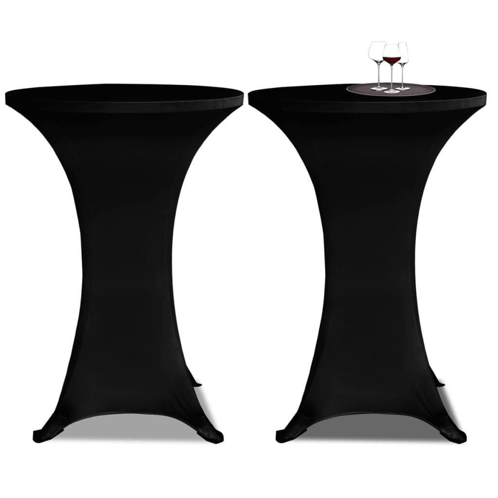 vidaXL Hussen-Set Stehtischhussen 4 Stk. Ø 80 cm Schwarz Stretch