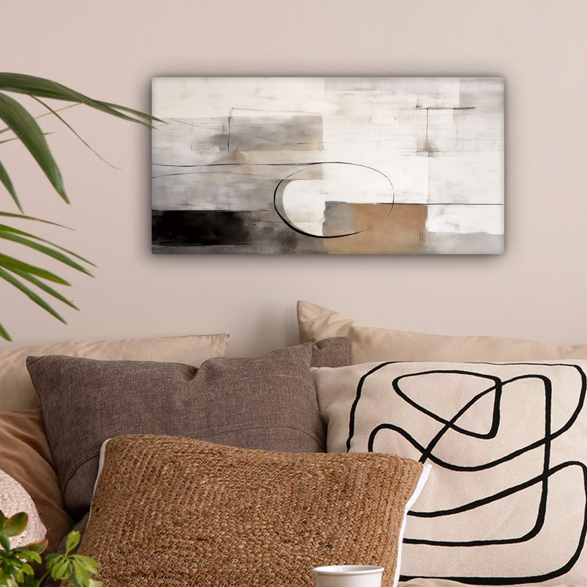 OneMillionCanvasses® Leinwandbild Panorama Abstrakte Kunst - günstig online kaufen