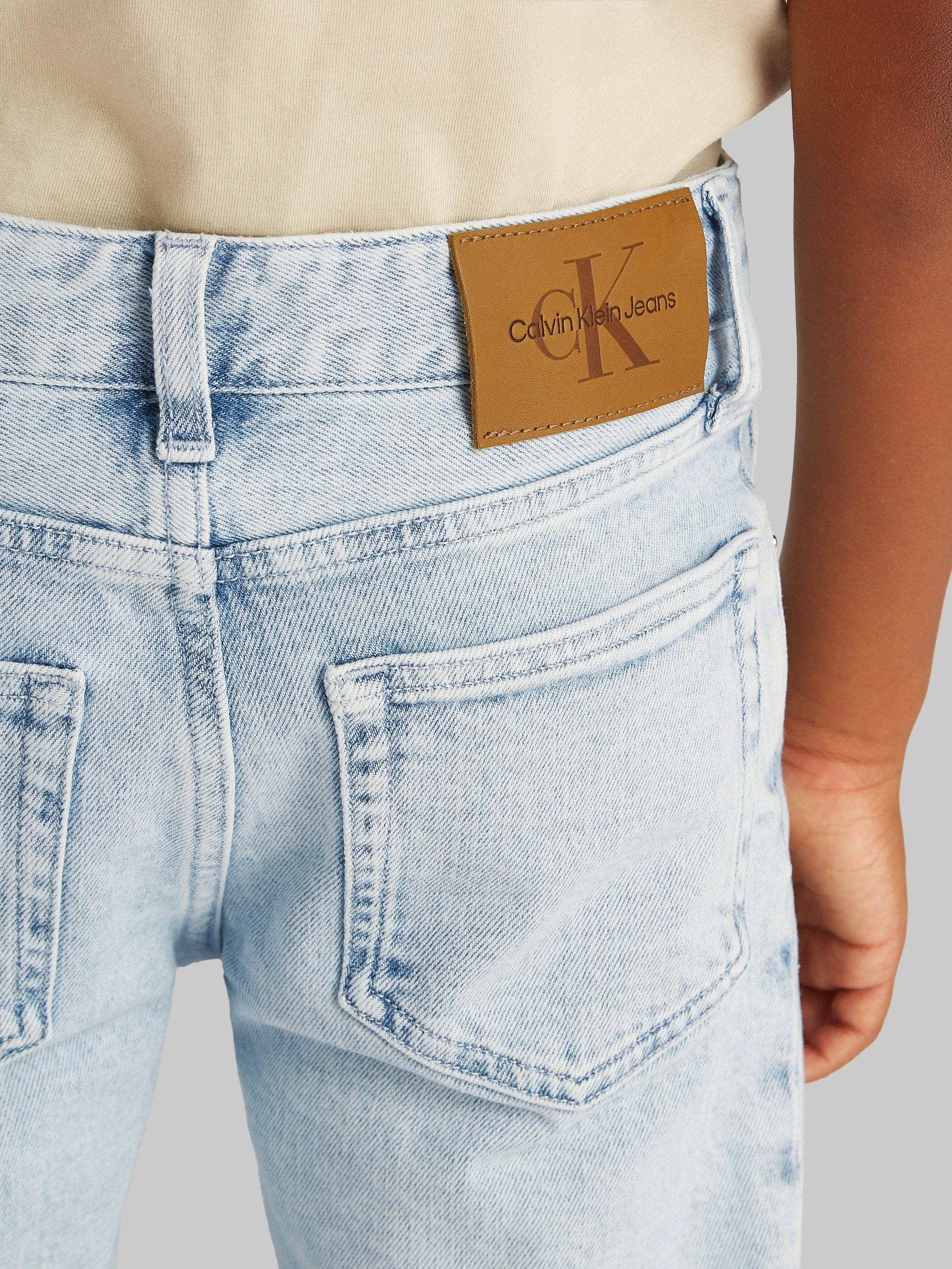 Calvin Klein Jeans Straight-Jeans CLEAN SKY BLUE REG. STRAIGHT in Stone Waschung – Bild 3 von 5