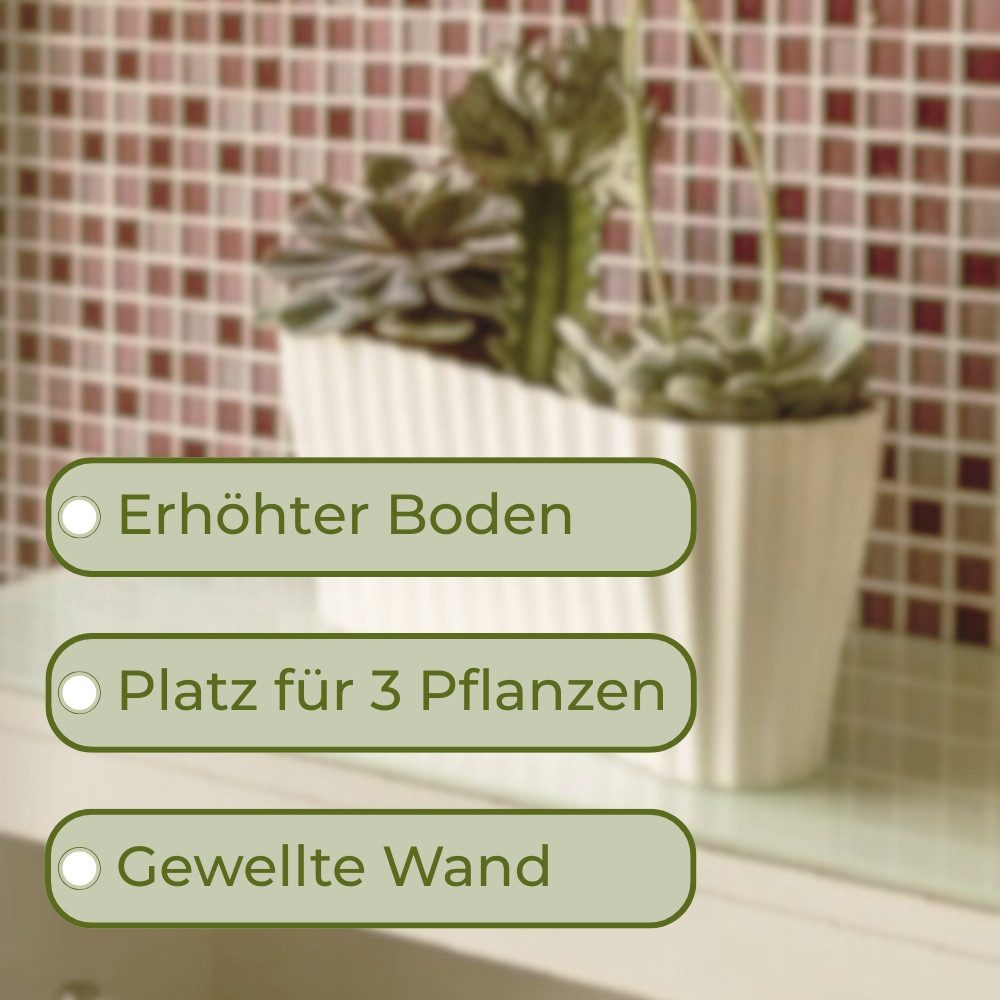 GarPet Blumentopf Orchideentopf Transparent Länglicher Orchideenkasten mit Stufenboden
