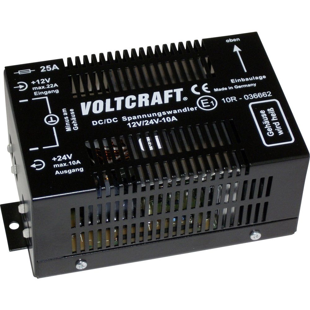 Spannungswandler VOLTCRAFT 12/10 DC/DC-Wandler 12 V/DC - 24 V/DC/10 A 240 W