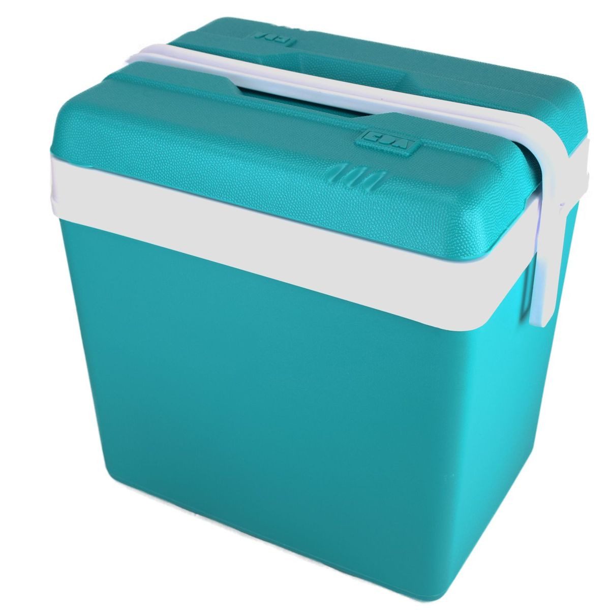 EDA Kühlbox Kühlcontainer in türkis 24L aus Kunststoff Kühlbox mit Tragegriff, abnehmbarer Deckel