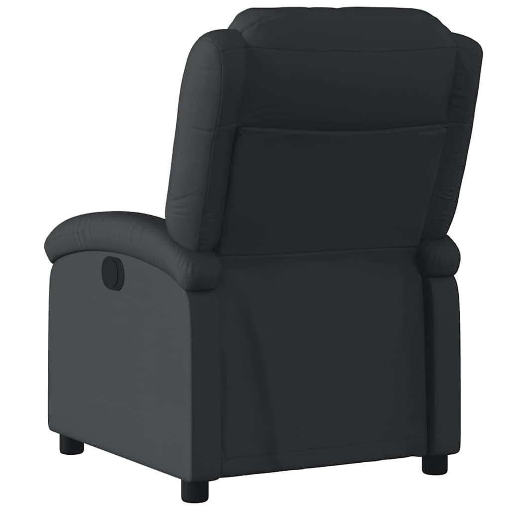 vidaXL Sessel Relaxsessel Schwarz Echtleder (1-St) – Bild 4 von 5