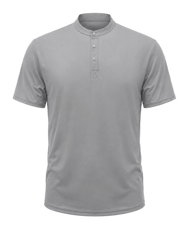 Allthemen Poloshirt Herren Kurzarm Poloshirt mit Henleykragen und Knopfleiste Regular Fit