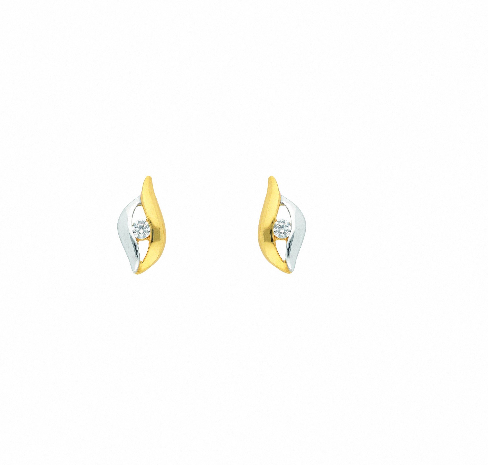 Paar Ohrhänger 1 Paar 333 Gold Ohrringe / Ohrstecker mit Zirkonia