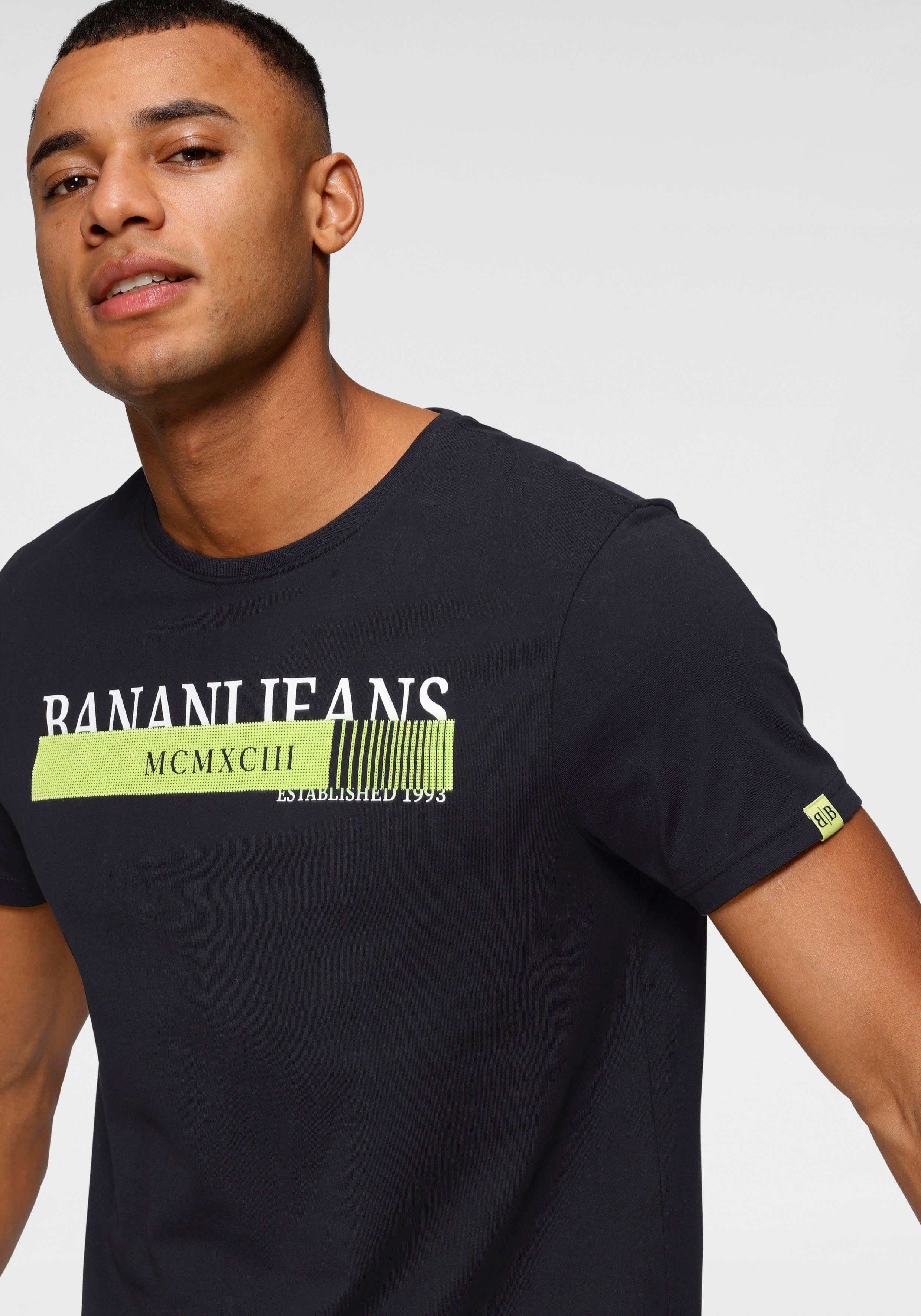Bruno Banani T-Shirt kurze Ärmel, schmale Passform, bedruckt, Rundhalsausschnitt – Bild 3 von 5