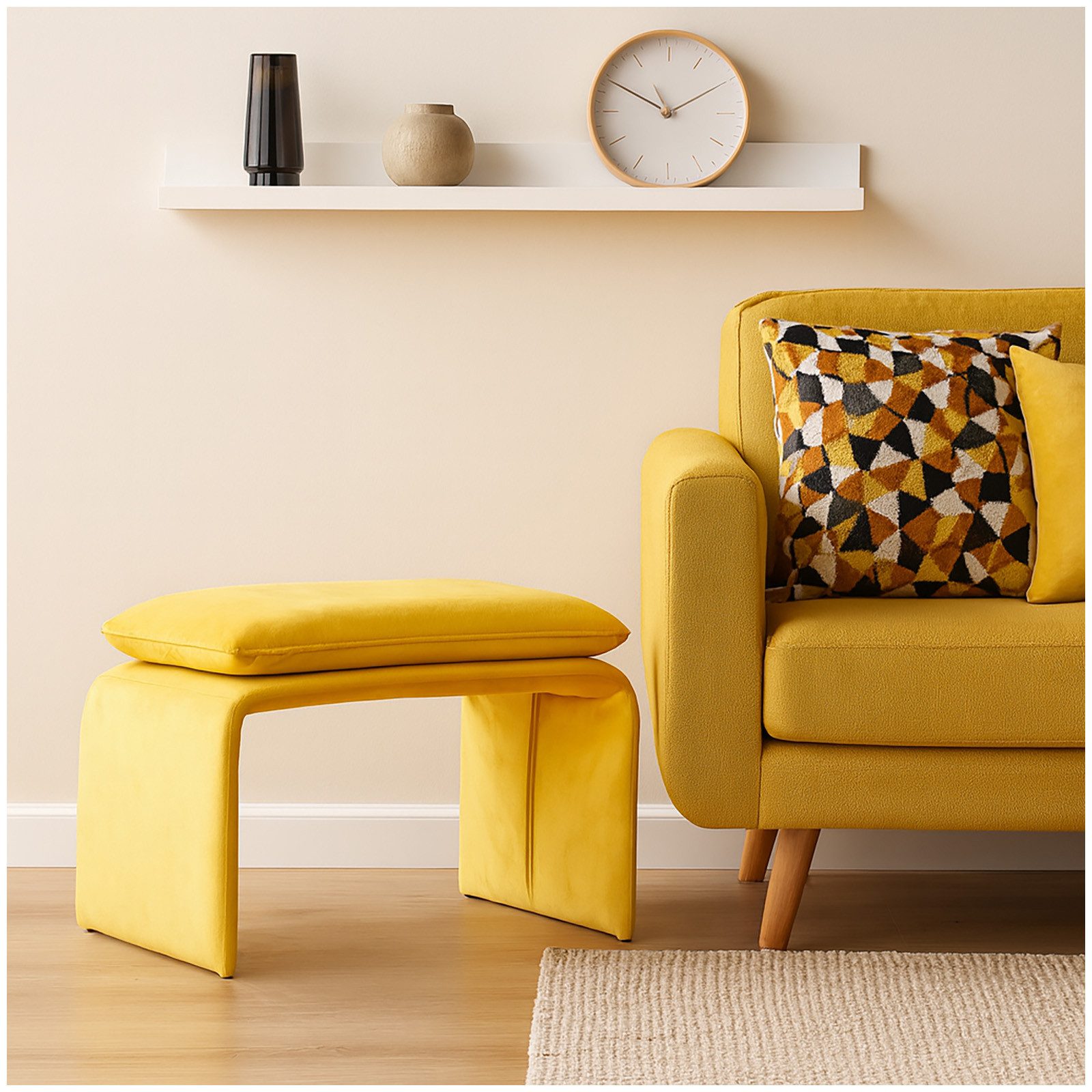 HTI-Living Sitzhocker Hocker Vance Unifarben (Stück, 1 St., 1 Hocker), Fußb günstig online kaufen