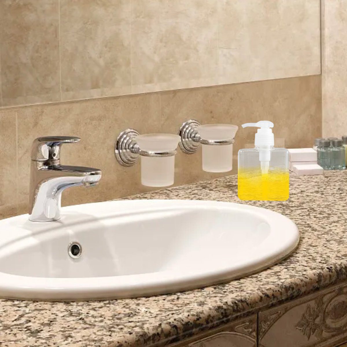 Kunststoff, Seifenspender Pumpspender Shampoo,Dusche Seifenspender Jormftte Transparent Plastik,für