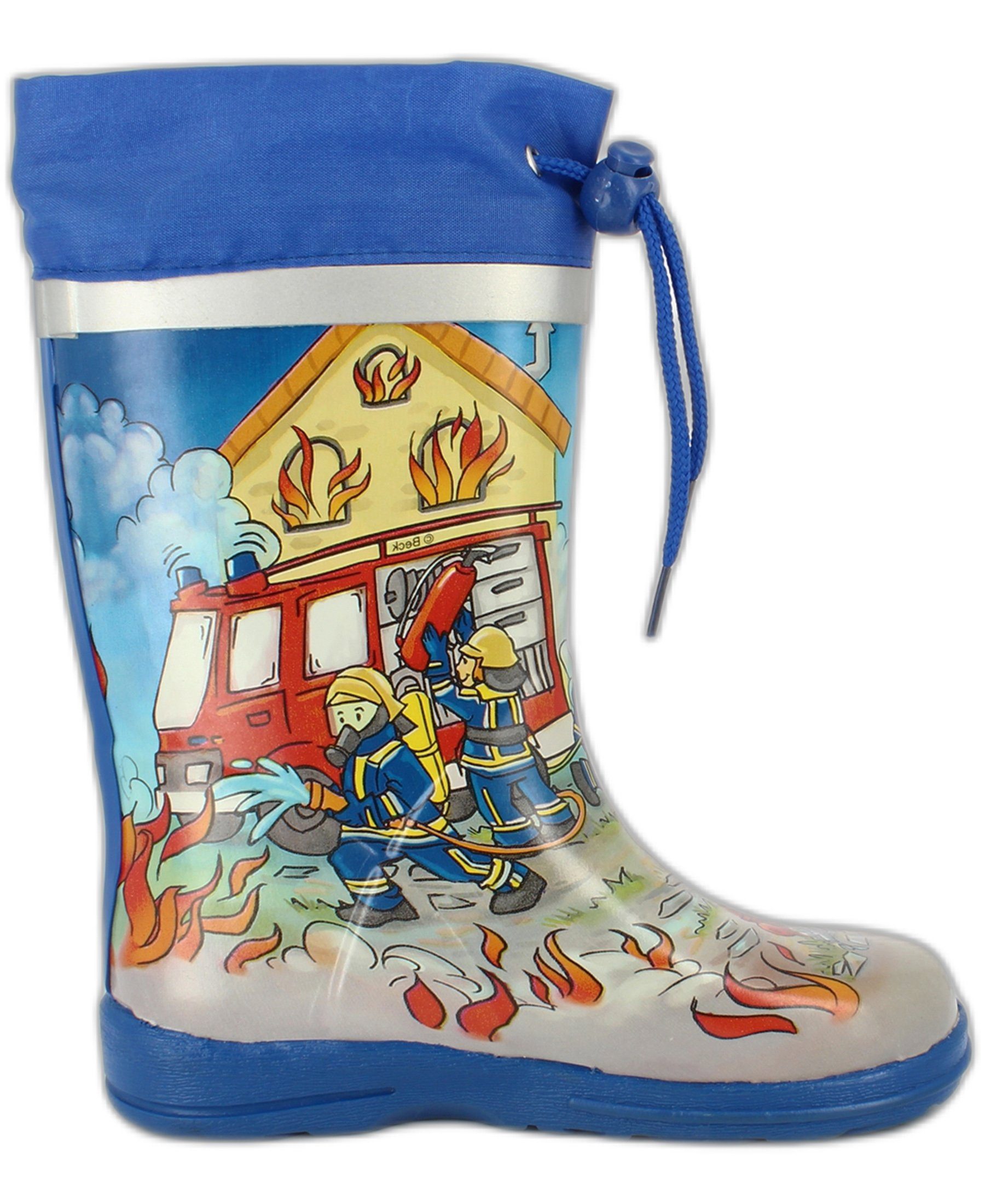 Beck Gummistiefel Fire Gummistiefel (wasserdichter, schmaler Stiefel, für trockene Füße bei Regen und Matschwetter) herausnehmbare Innensohle, weicher flexibler – Bild 2 von 5