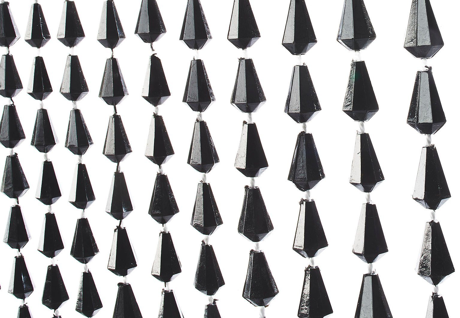 Kobolo Türvorhang Vorhang NERO Kunststoff 72 Stränge 90x200cm (1 St), Ösen – Bild 5 von 5
