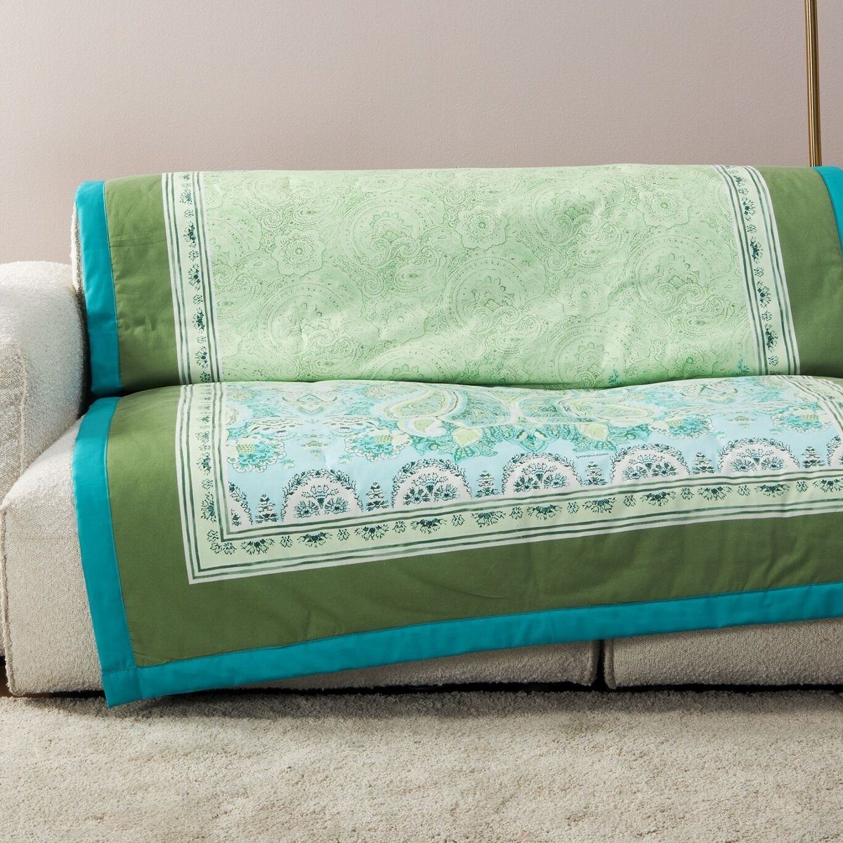 Plaid Bassetti Granfoulard Plaid Decke Wohndecke Mergellina V1 Grün