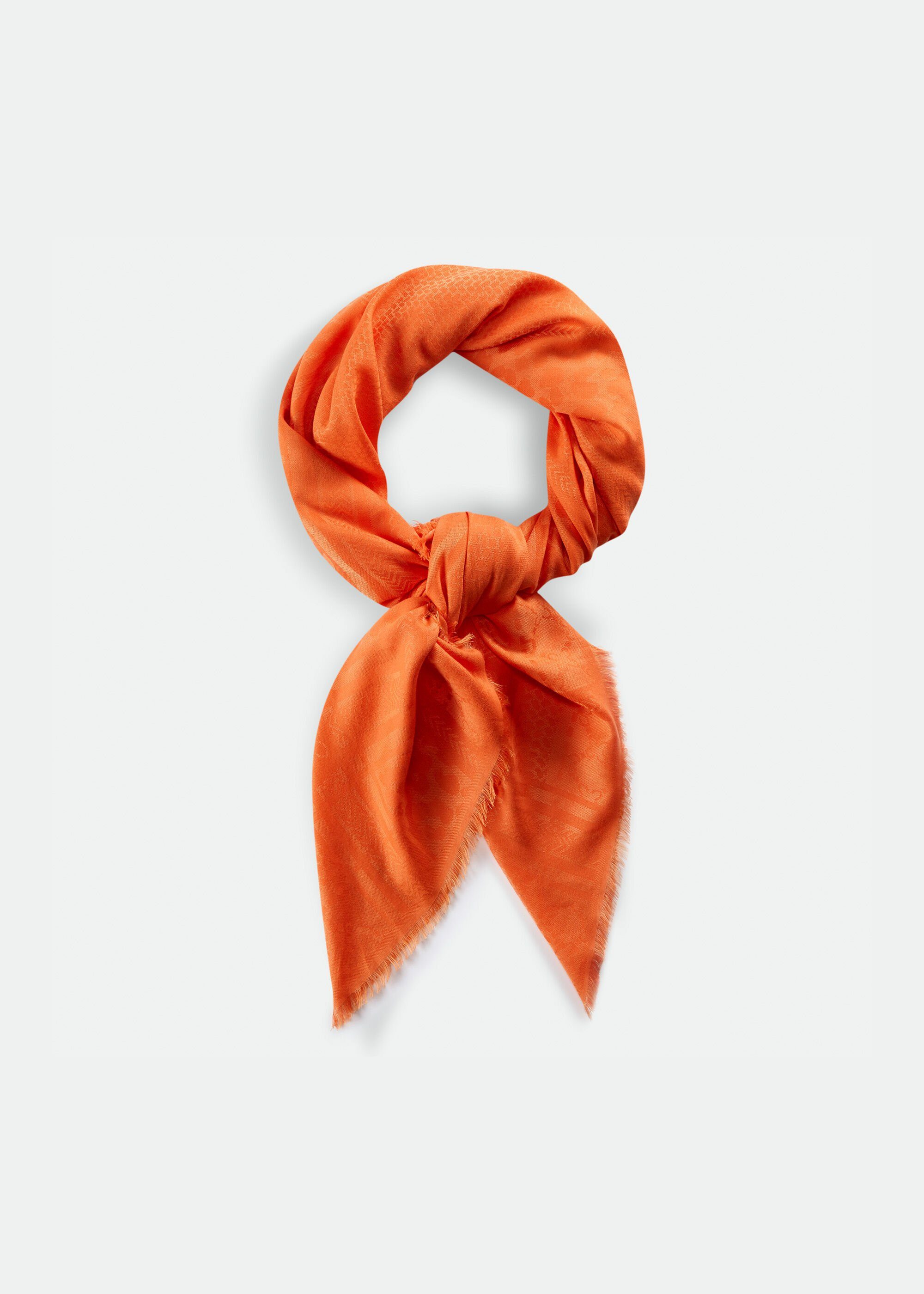 Modeschal Exklusives Logo-Tuch mit dezentem Monogramm-Muster