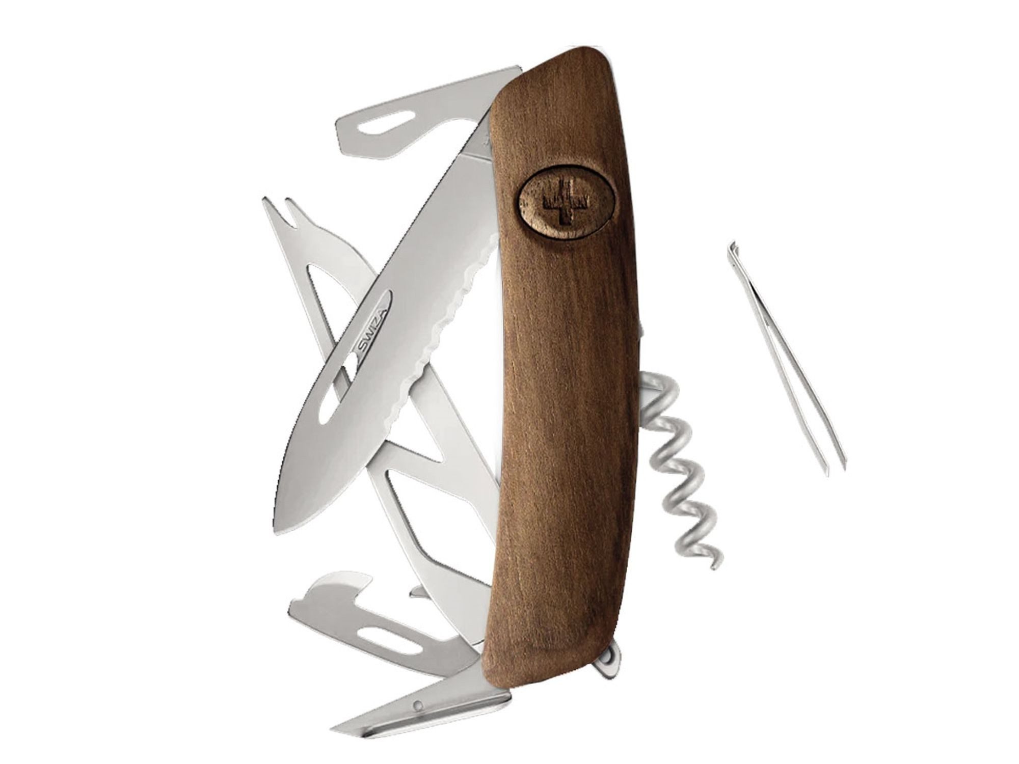 SWIZA Taschenmesser Swiza CH05TR AM Cheese Wood Walnut KCR.0056.6300