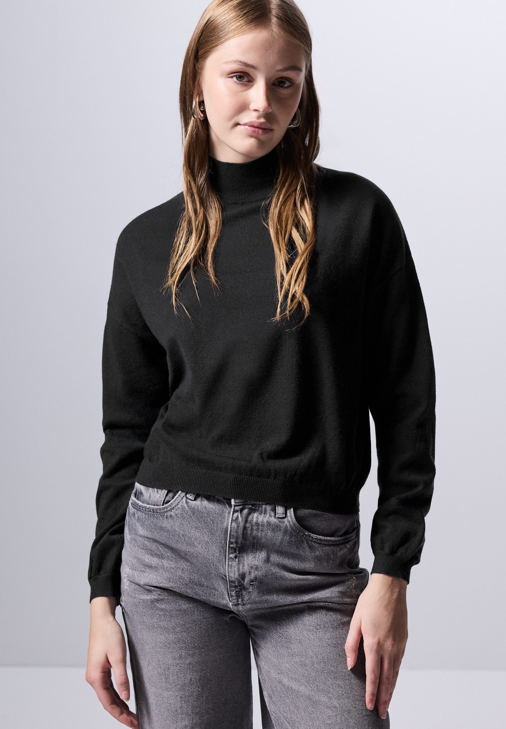 STREET ONE STUDIO Strickpullover mit Elastiksaum günstig online kaufen