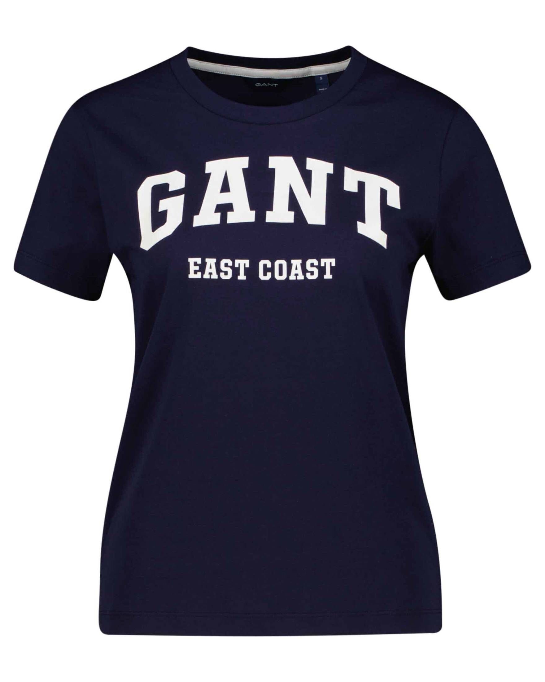 Gant T-Shirt Damen T-Shirt (1-tlg) marine (52) | Print-Shirts