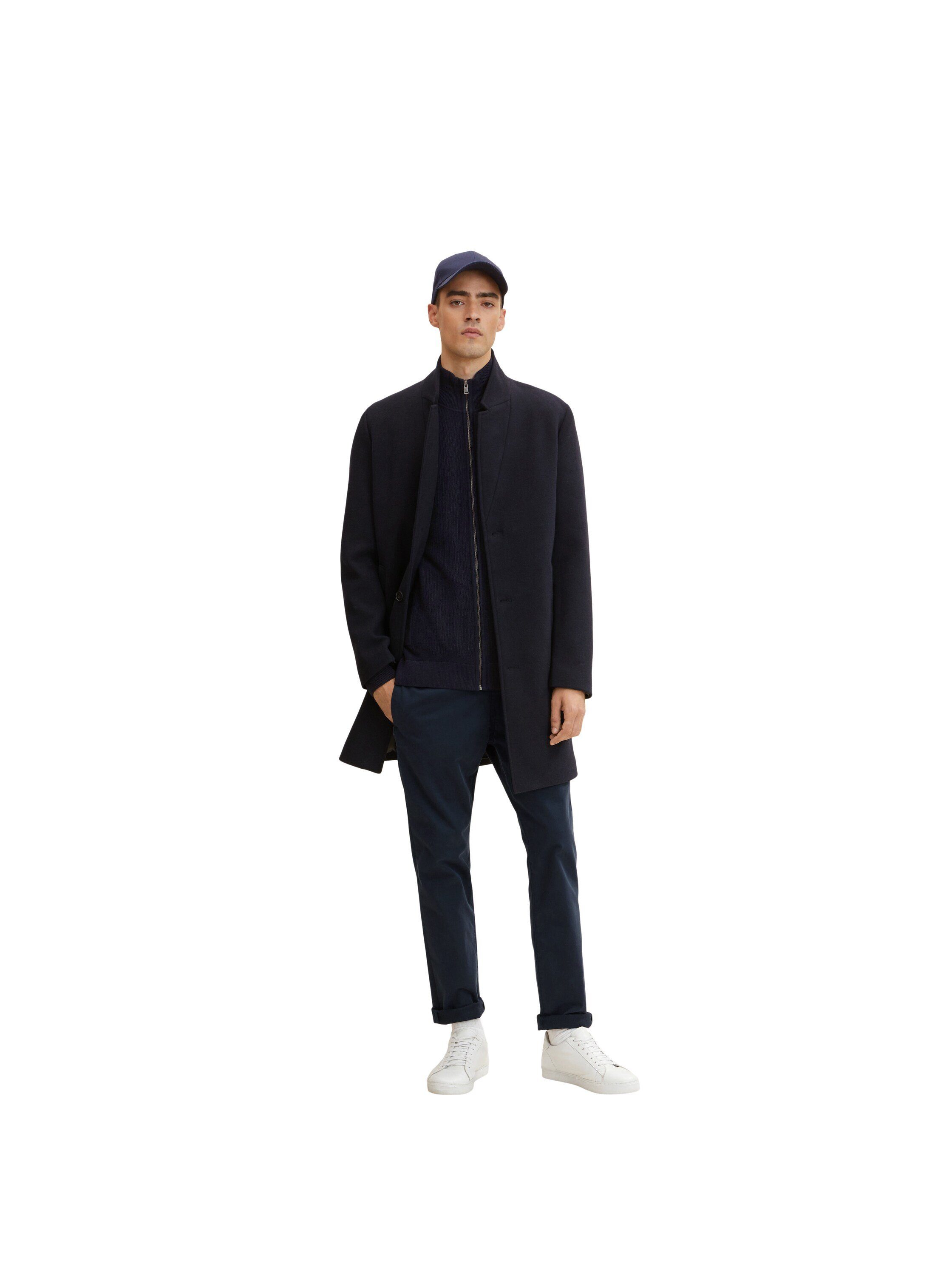 TOM TAILOR navy Strickjacke knitted melange Strickjacke