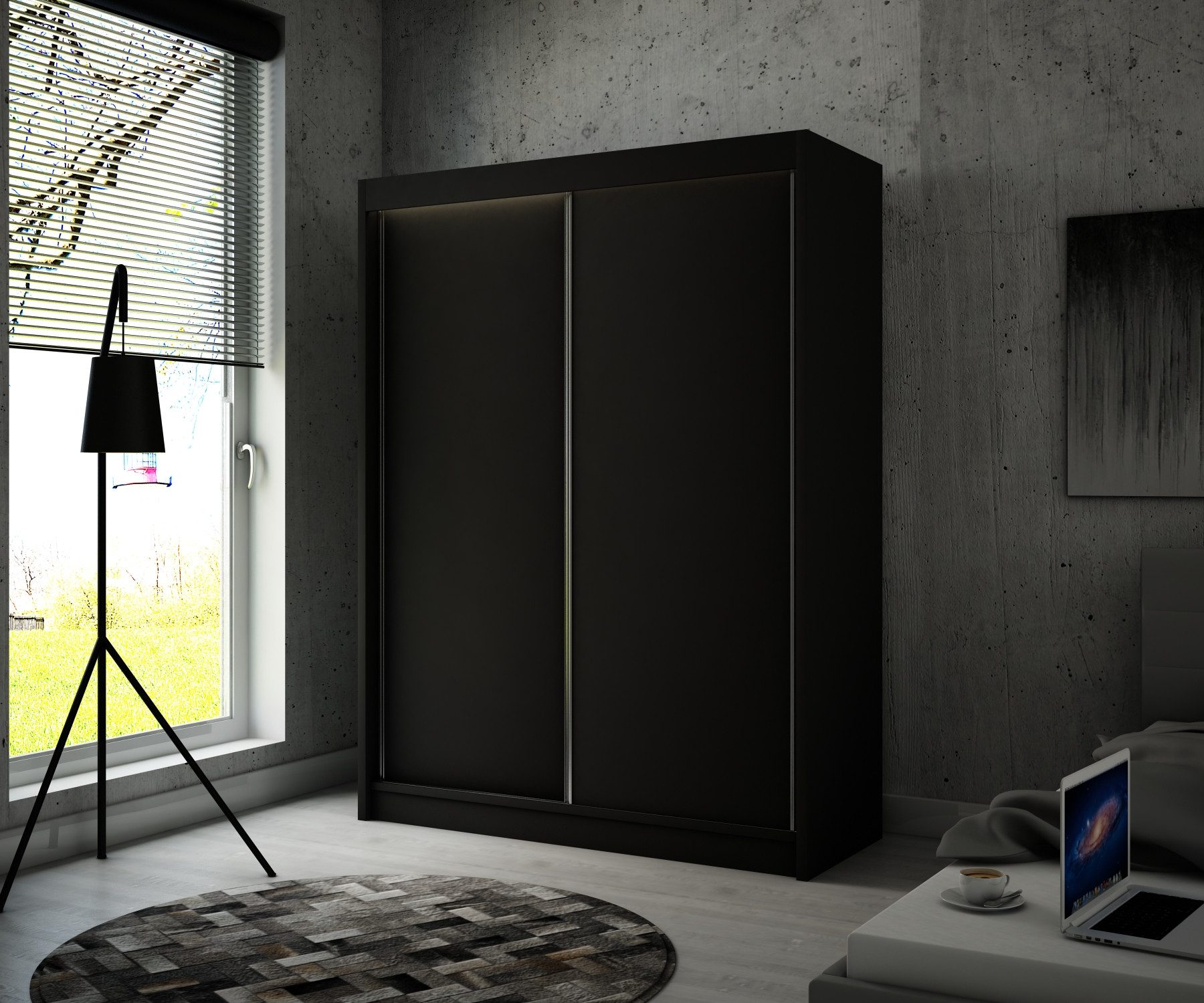 ALTDECOR Schiebetürenschrank BEROG (Kleiderschrank Garderobenschrank mit vi günstig online kaufen
