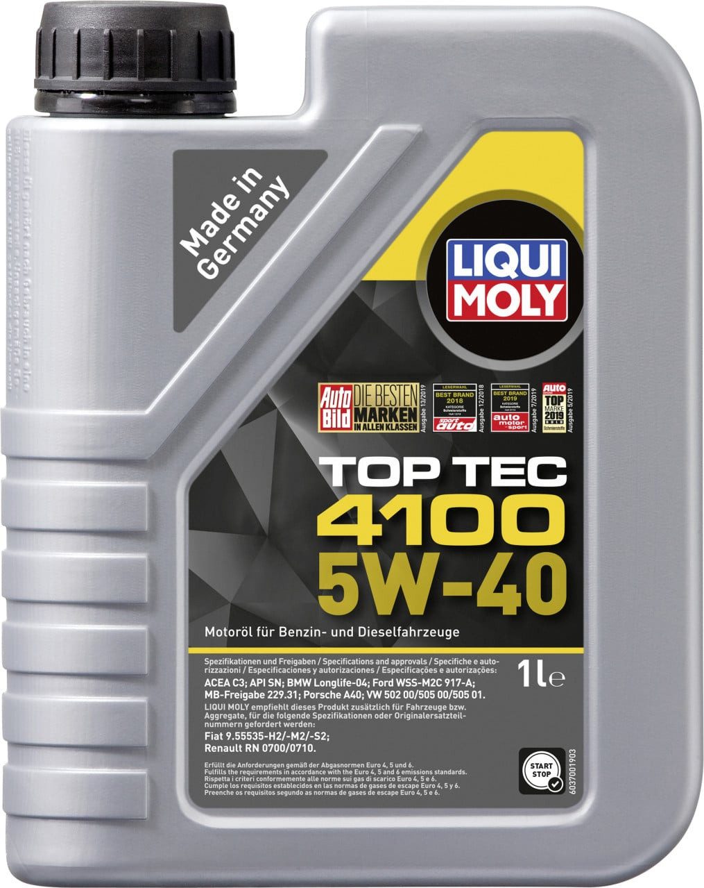 Liqui Moly Motoröl Liqui Moly Motoröl Top Tec 4100 SAE 5W-40 1 L