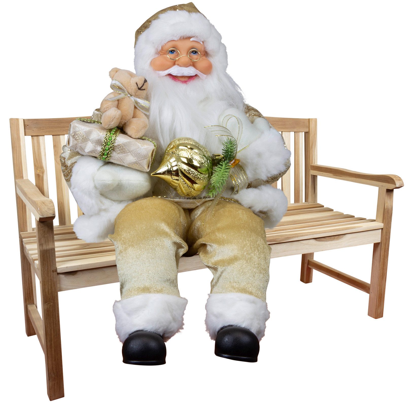 Christmas Paradise Weihnachtsmann sitzend 45cm - 6 Designs (Deko Figur, 1 S günstig online kaufen