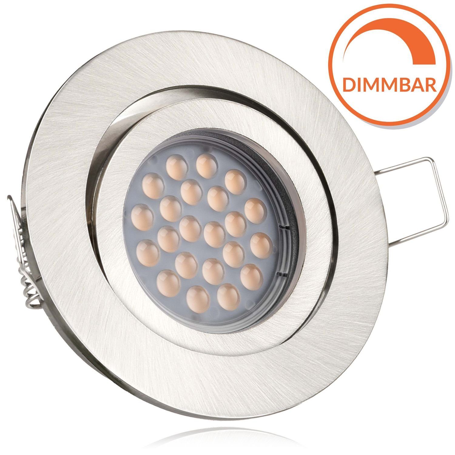 LED dimmbar GU10 Markenstrahler - Einbaustrahler mit LED Set LED LED LEDANDO von Einbaustrahler -