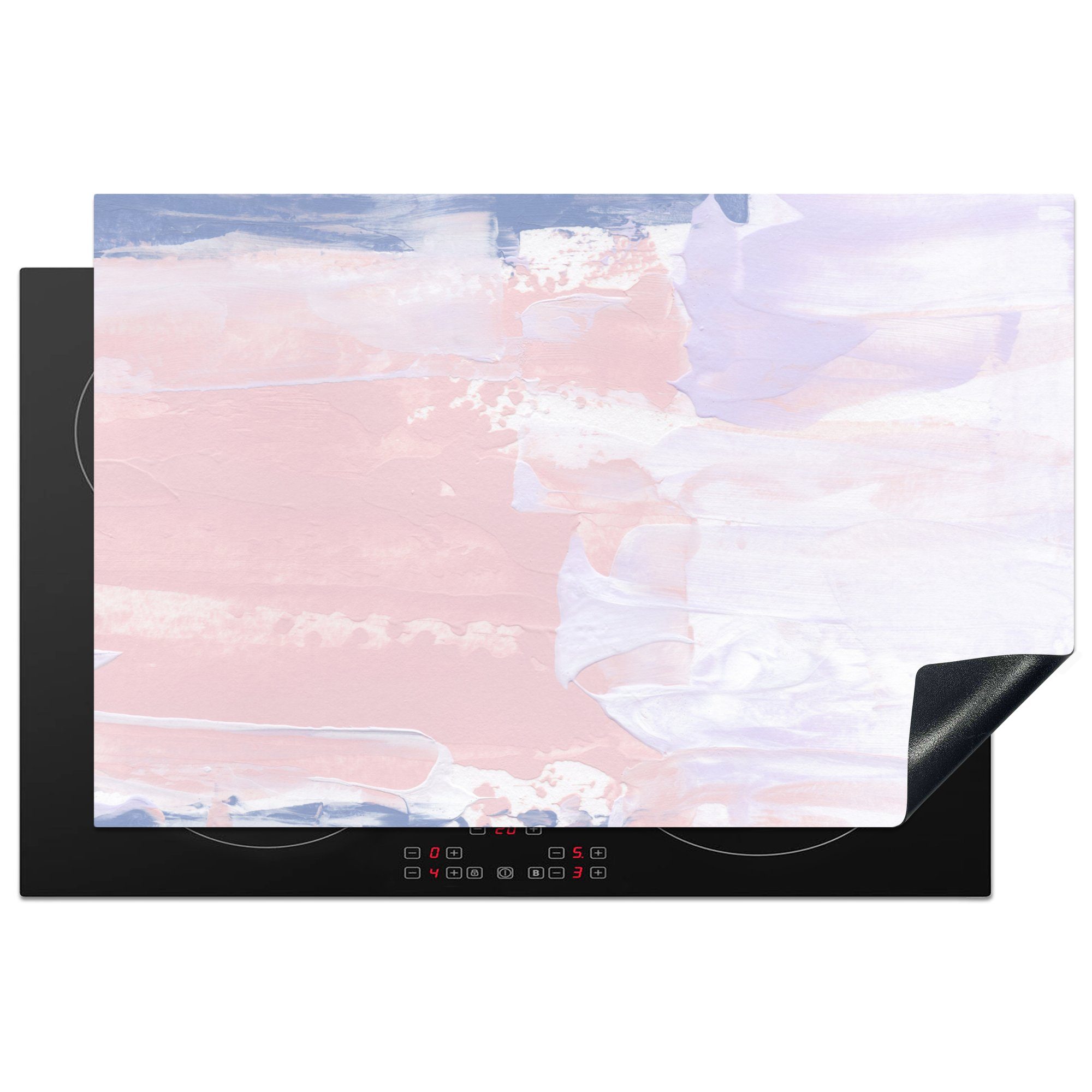 MuchoWow Herdblende-/Abdeckplatte Pastell - Gestaltung - Farbe, Vinyl, (1 tlg), 81x52 cm, Induktionskochfeld Schutz für die küche, Ceranfeldabdeckung