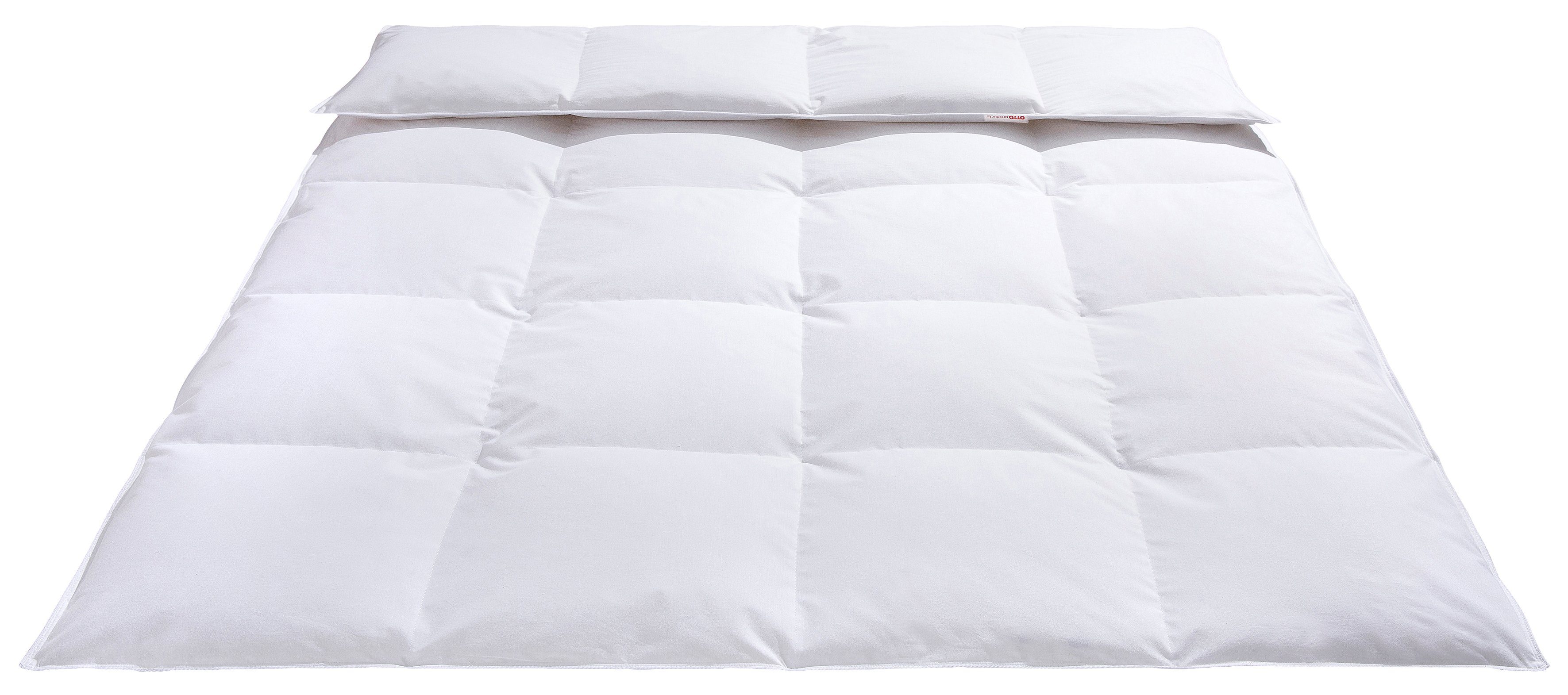 OTTO products Daunenbettdecke + Federkissen Jannika, Füllung: 80% Daunen, 20% Entenfeder, Bezug: 100% Baumwolle, plastikfreie Verpackung!
