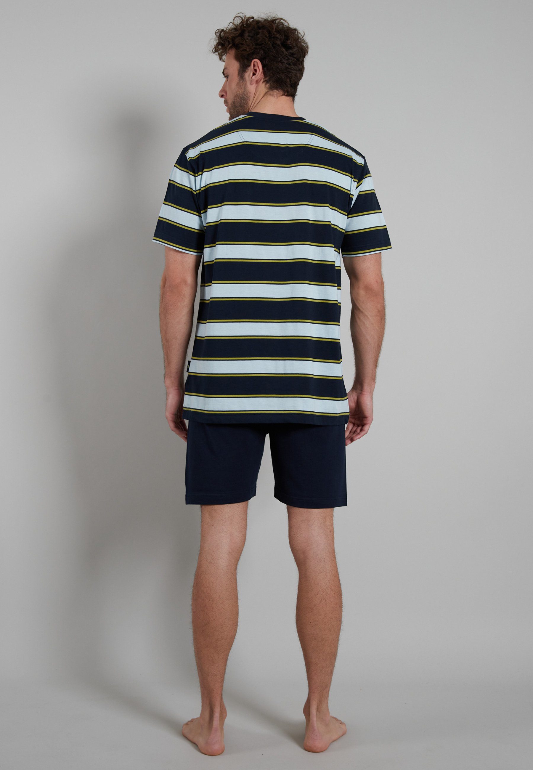 GÖTZBURG Shorty (2 tlg) Kurzarm, Rundhalsausschnitt, kurze Hose, Baumwolle