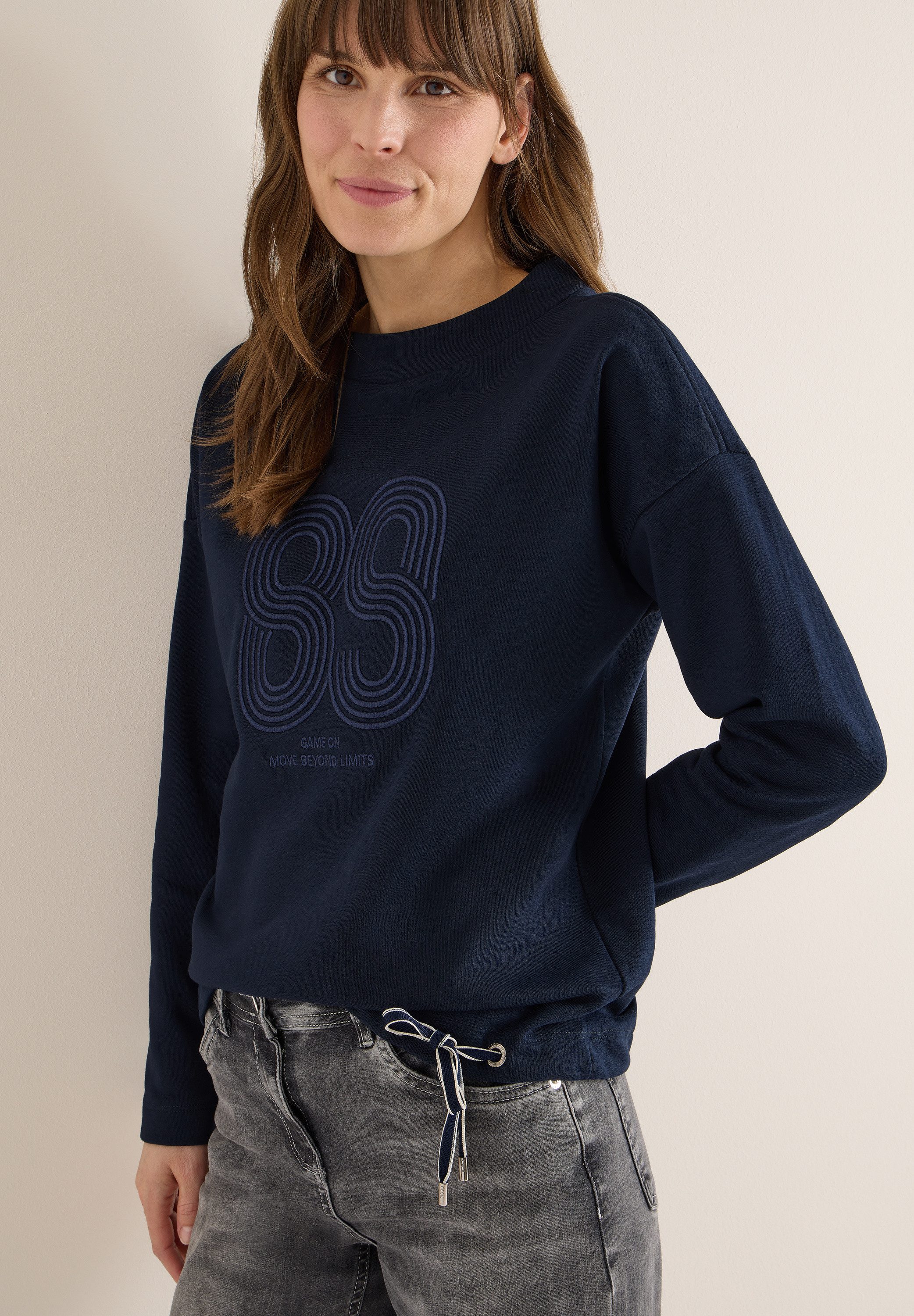 CECIL Sweater mit Stickerei, Embroidery Artwork