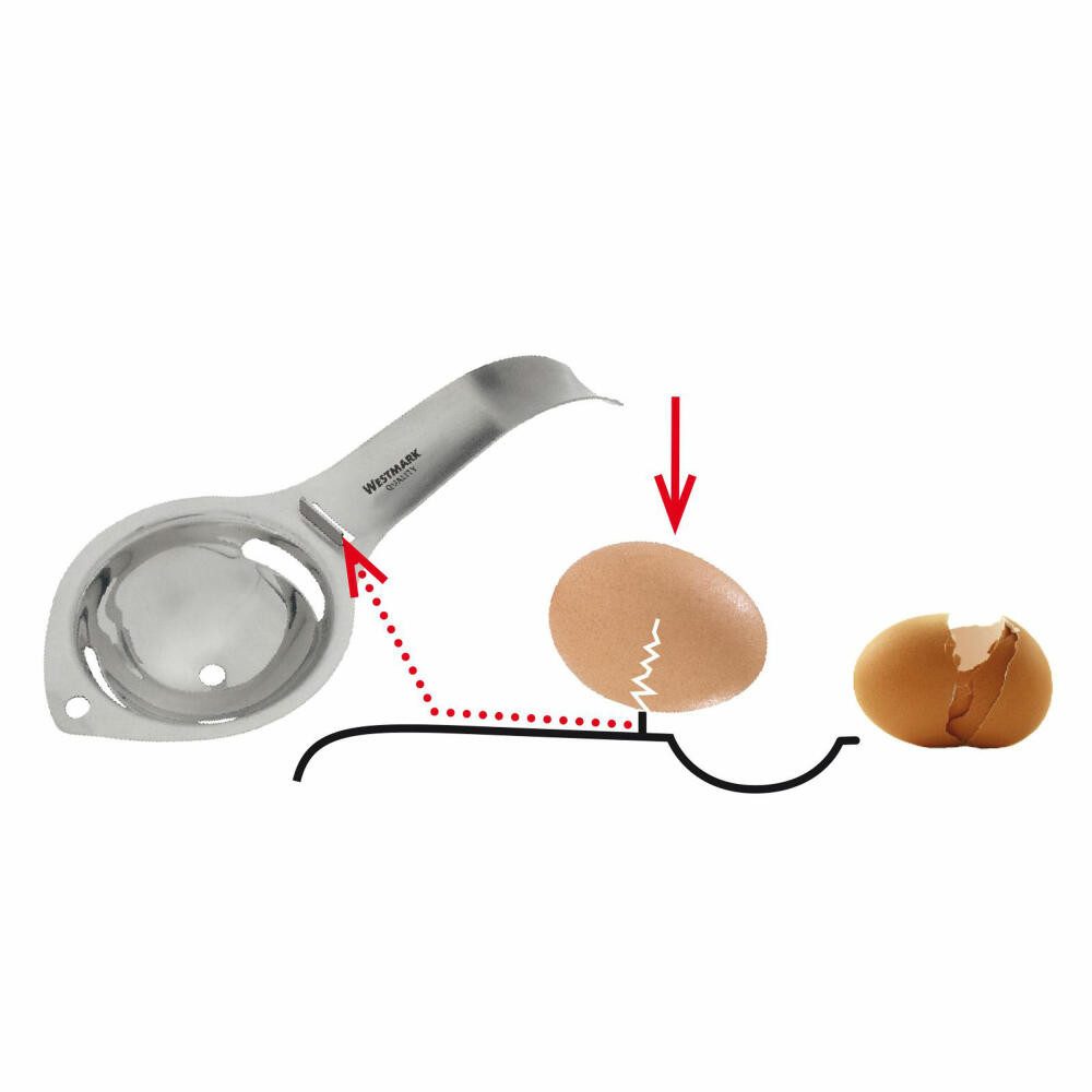 WESTMARK Eiertrenner Länge: 16,7 cm, Silber, Eidottertrenner/Eiweißabscheider