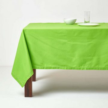 Homescapes Tischdecke Tischdecke aus 100% Baumwolle, 138 x 138 cm, limette (1-tlg)