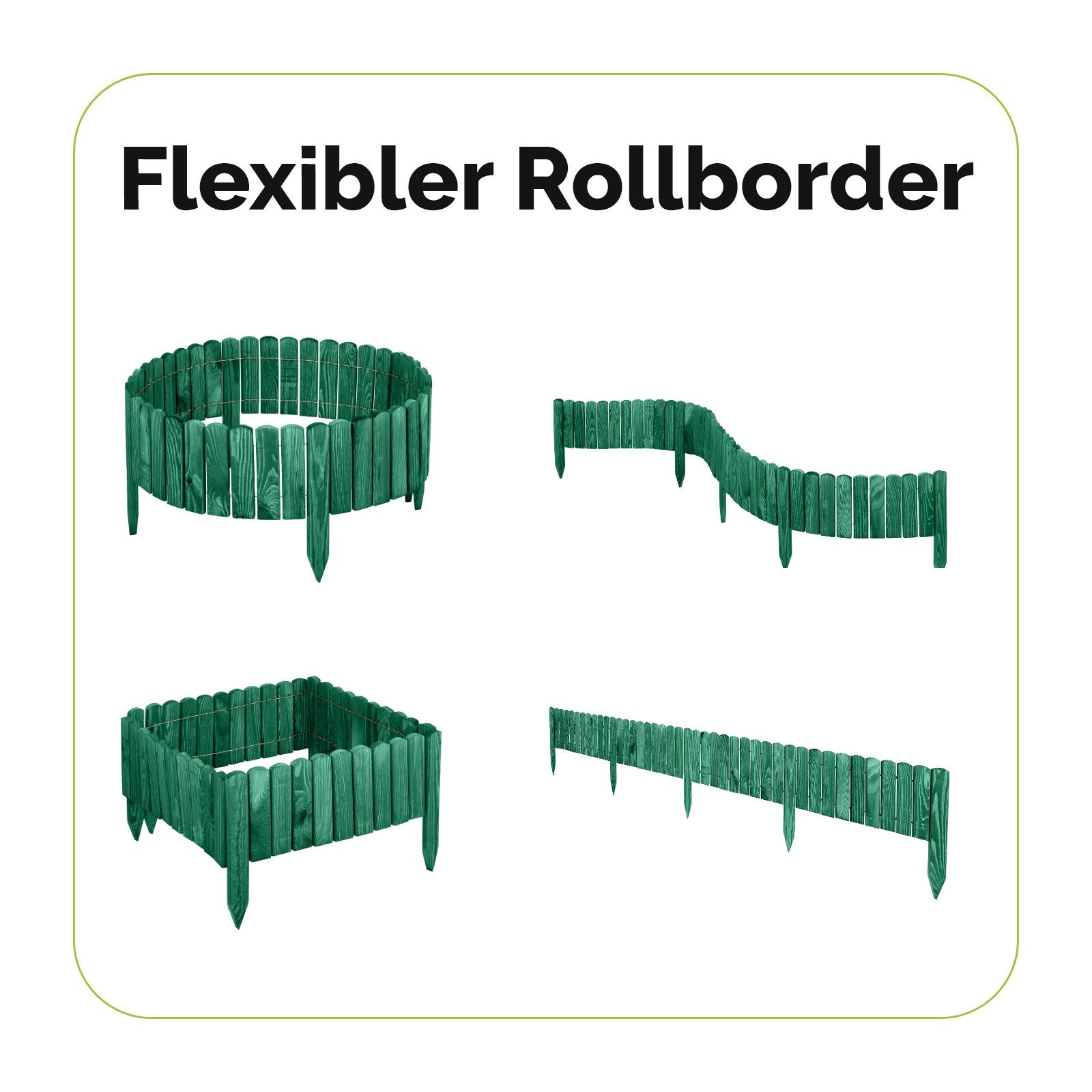 Garronda Rasenkante Beeteinfassung Holz Rollzaun Flexibler günstig online kaufen