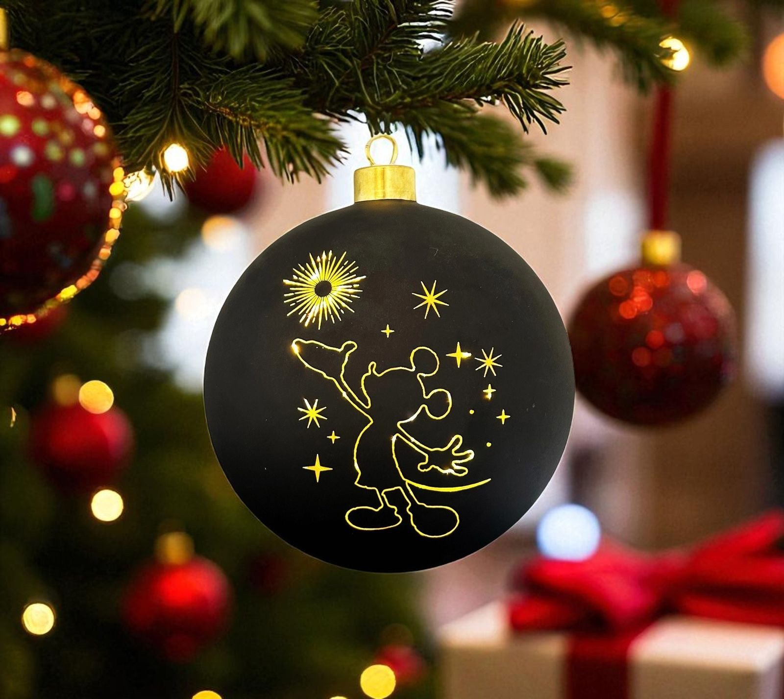 Disney LED Dekolicht Mickey Mouse Weihnachtskugel 15 cm beleuchtet Weihnach günstig online kaufen