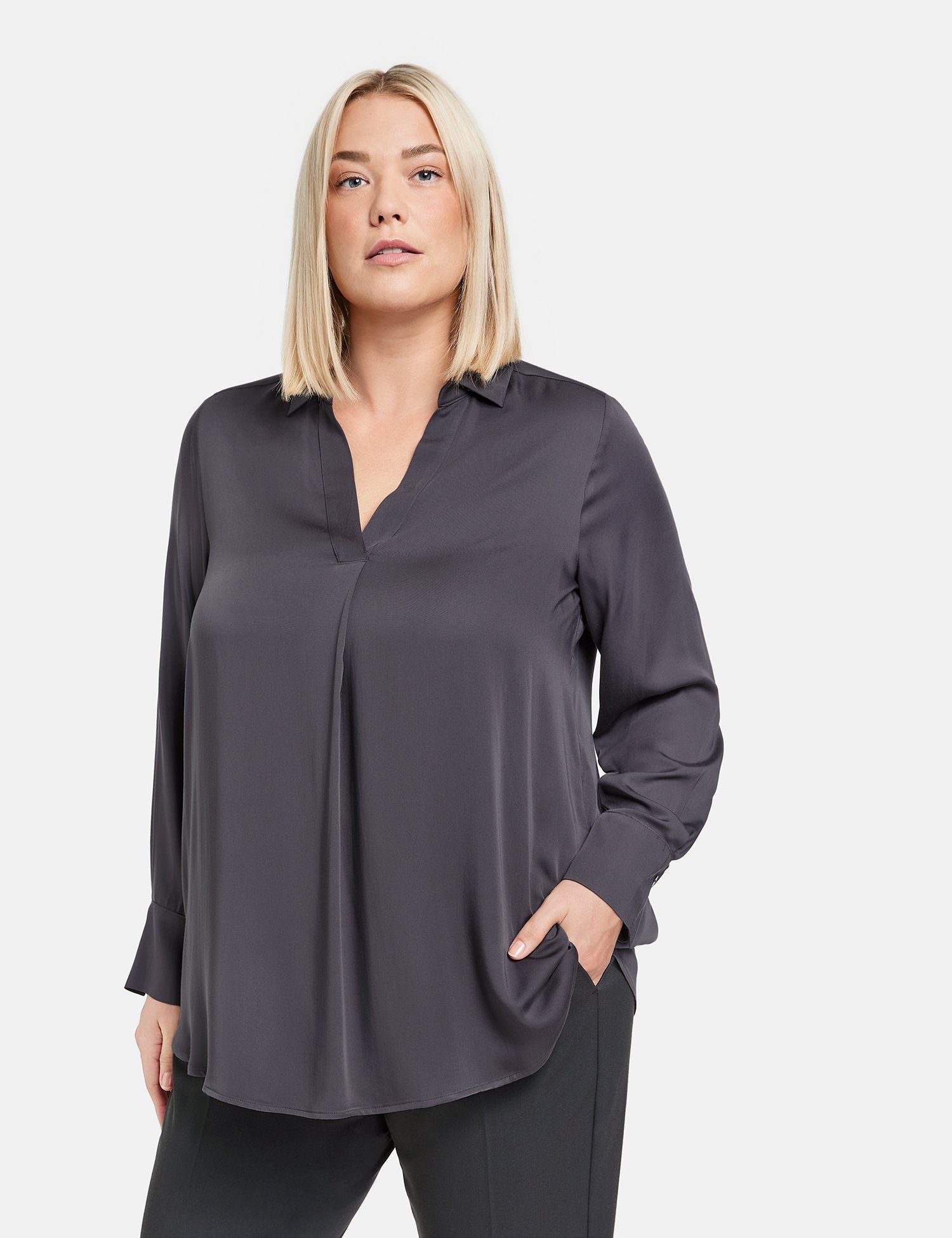 Langarmbluse Samoon Elegante Bluse