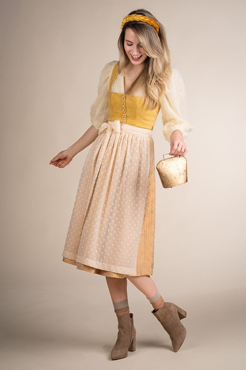 MarJo Dirndl Samt Dirndl 2tlg. - WOLFERSDORF - safrangelb – Bild 5 von 5
