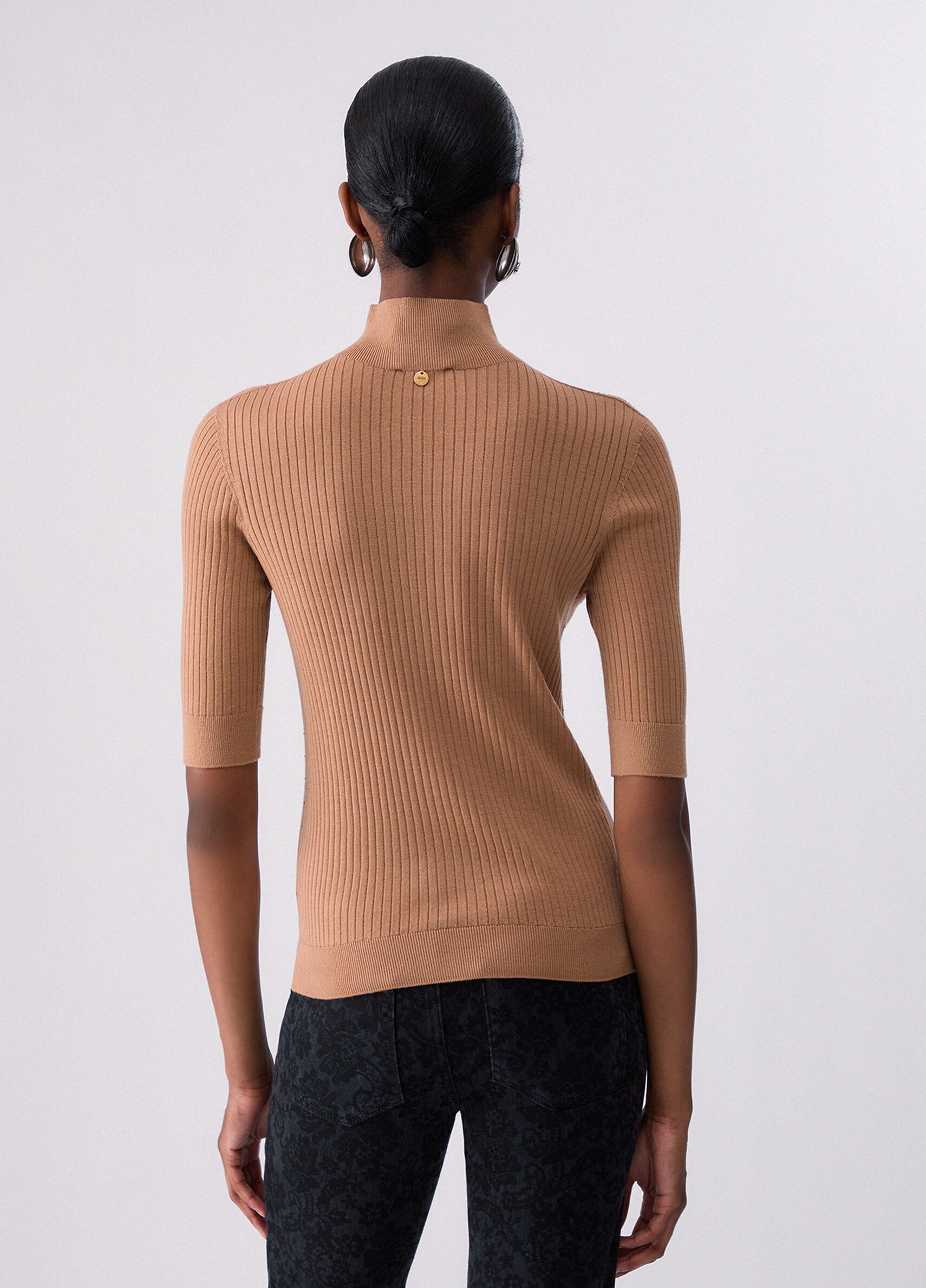 Liu Jo T-Shirt MAGLIA M/C COSTINE E STRASS - Wolltop - Damen Top