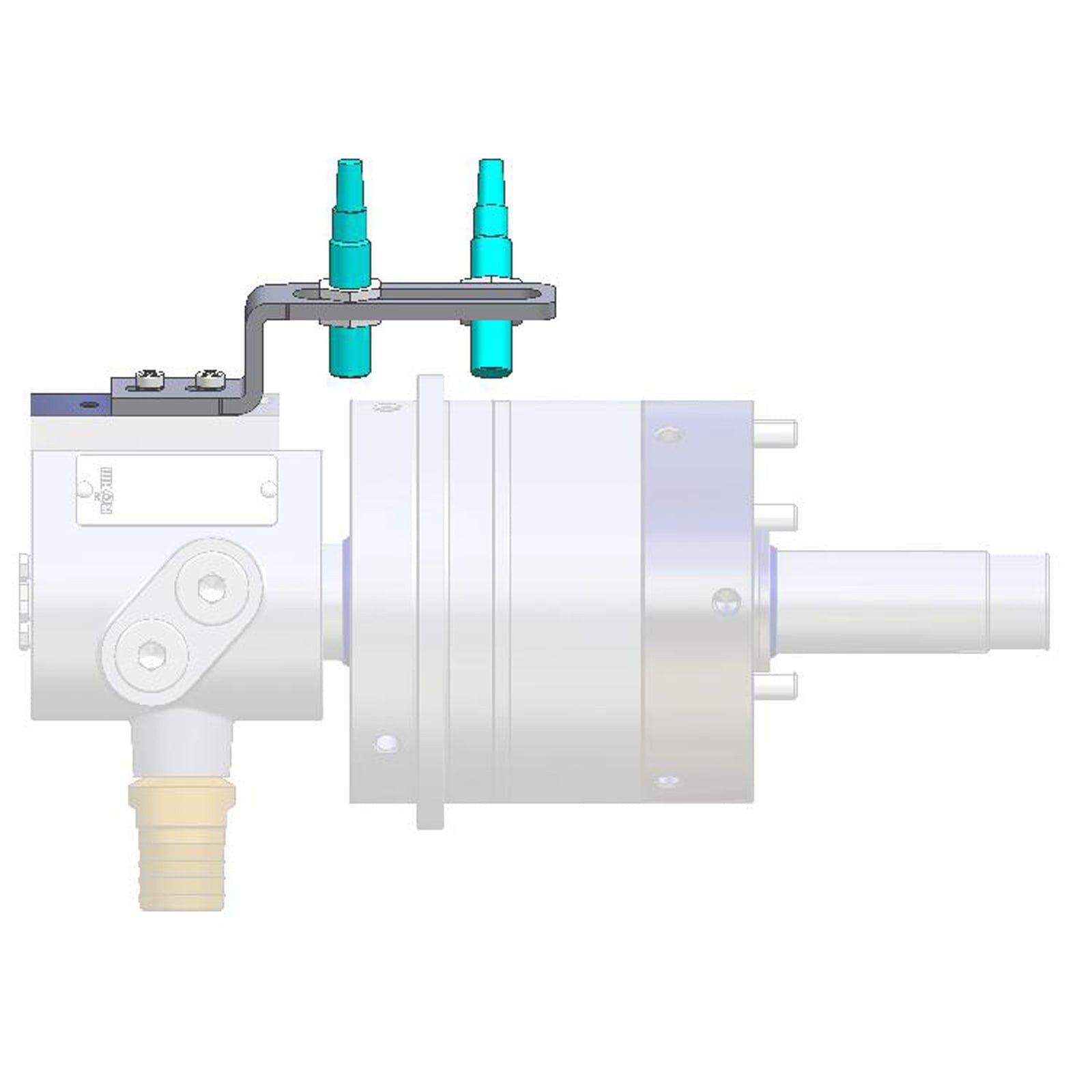 Röhm Lasermessgerät Röhm OVS-Wegmesssystem für OVS 105 über induktiven Näherungsschalter -