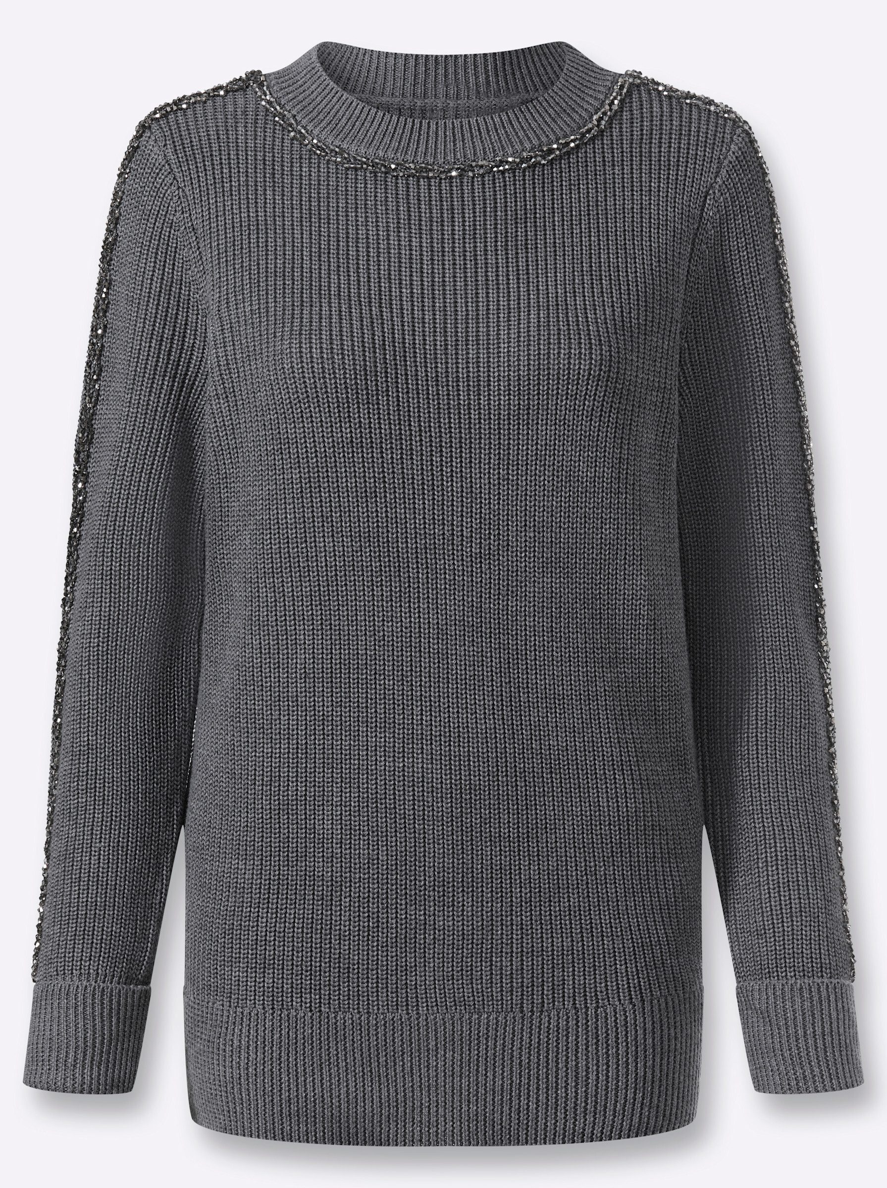 Strickpullover Pullover Langarm Rippoptik