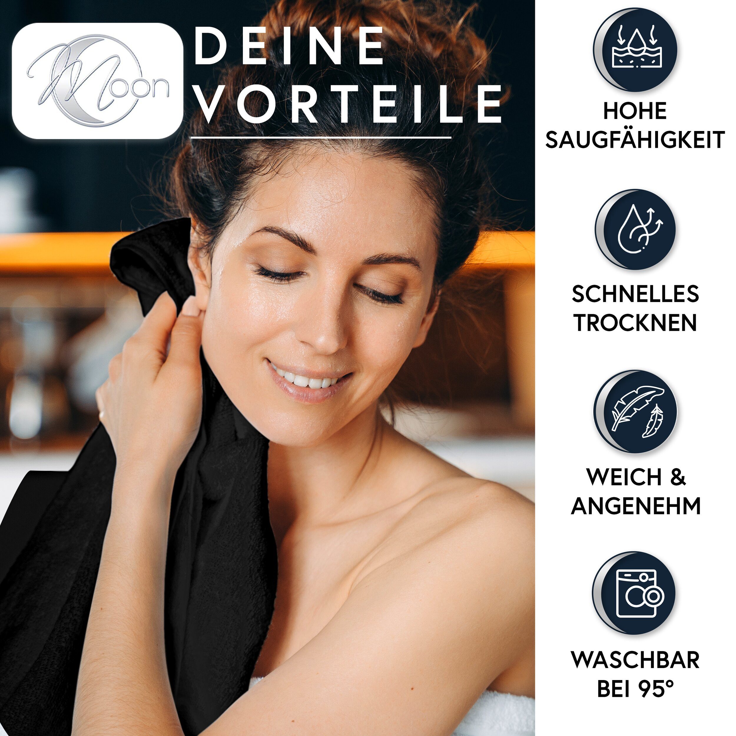 MOON Heimtextilien Handtuch 10er Pack Friseurtuch Handtücher Microfaser mit günstig online kaufen