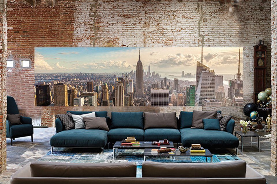 Papermoon Fototapete New York Panorama, matt, (2 St)