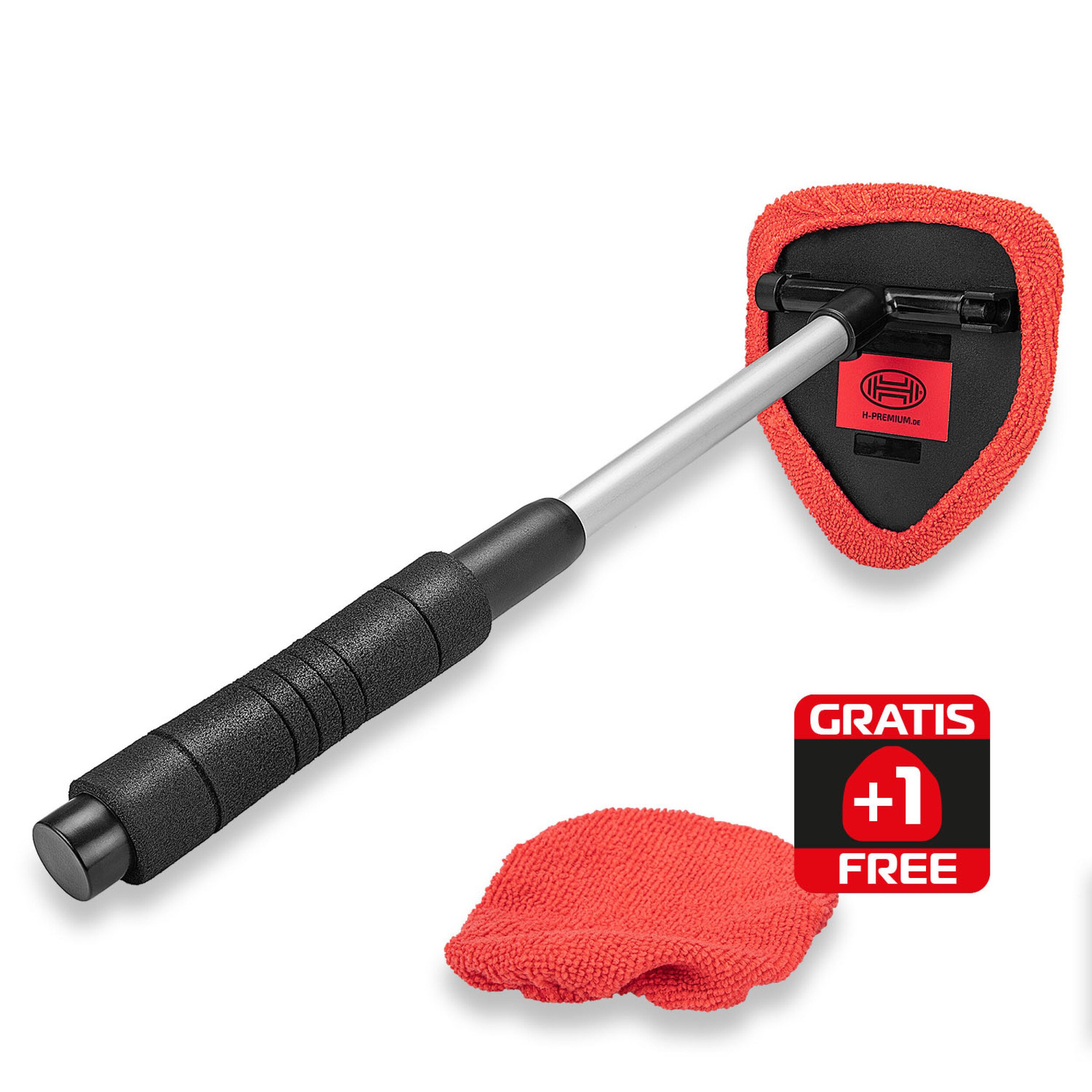 HEYNER Autowaschbürste Scheibenreiniger ausziehbar 33-50cm Innenscheibenreiniger Microfase, (Set, 1-tlg)