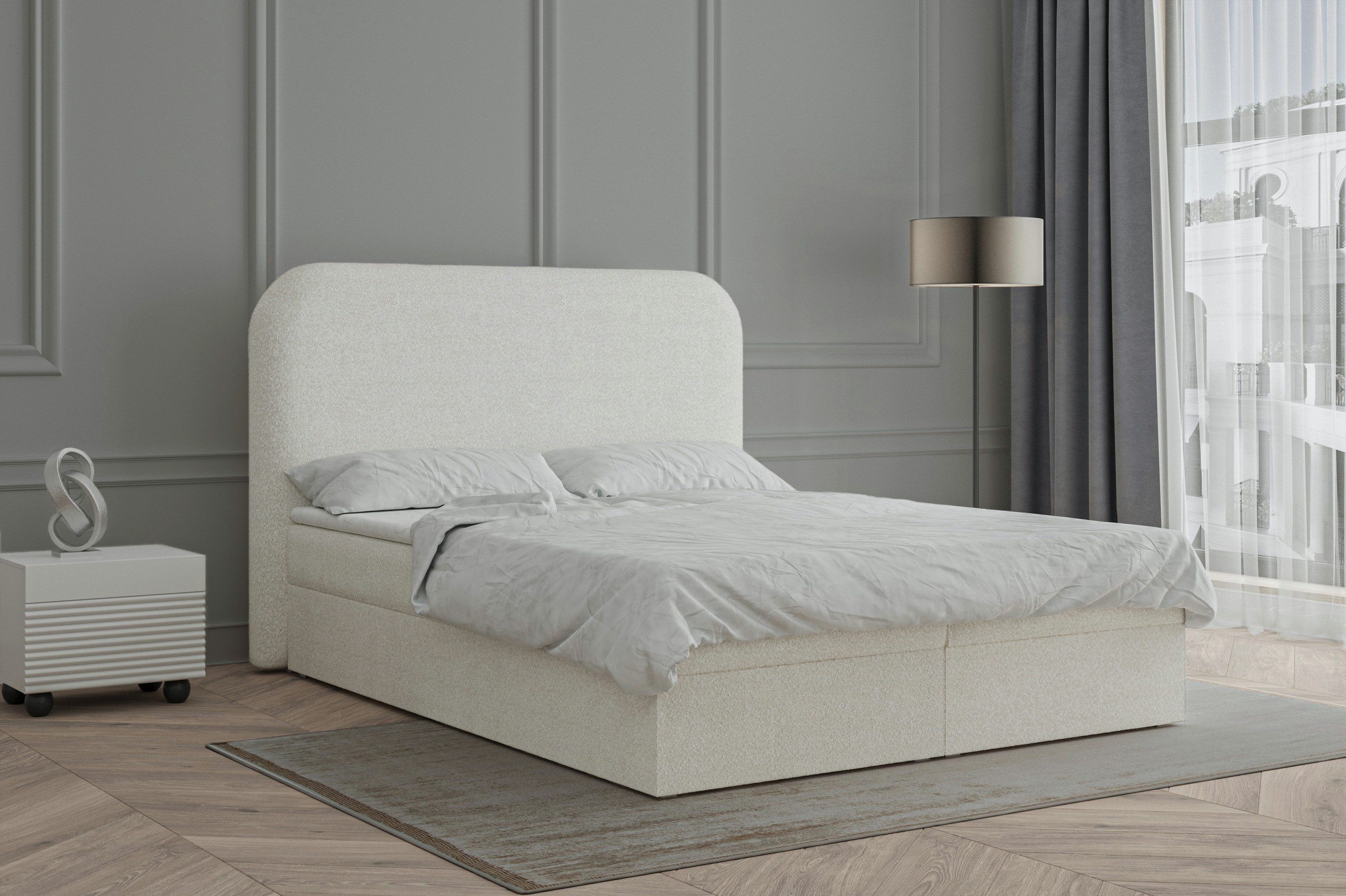 MOEBLO Boxspringbett aus Bouclé Bett 07 günstig online kaufen