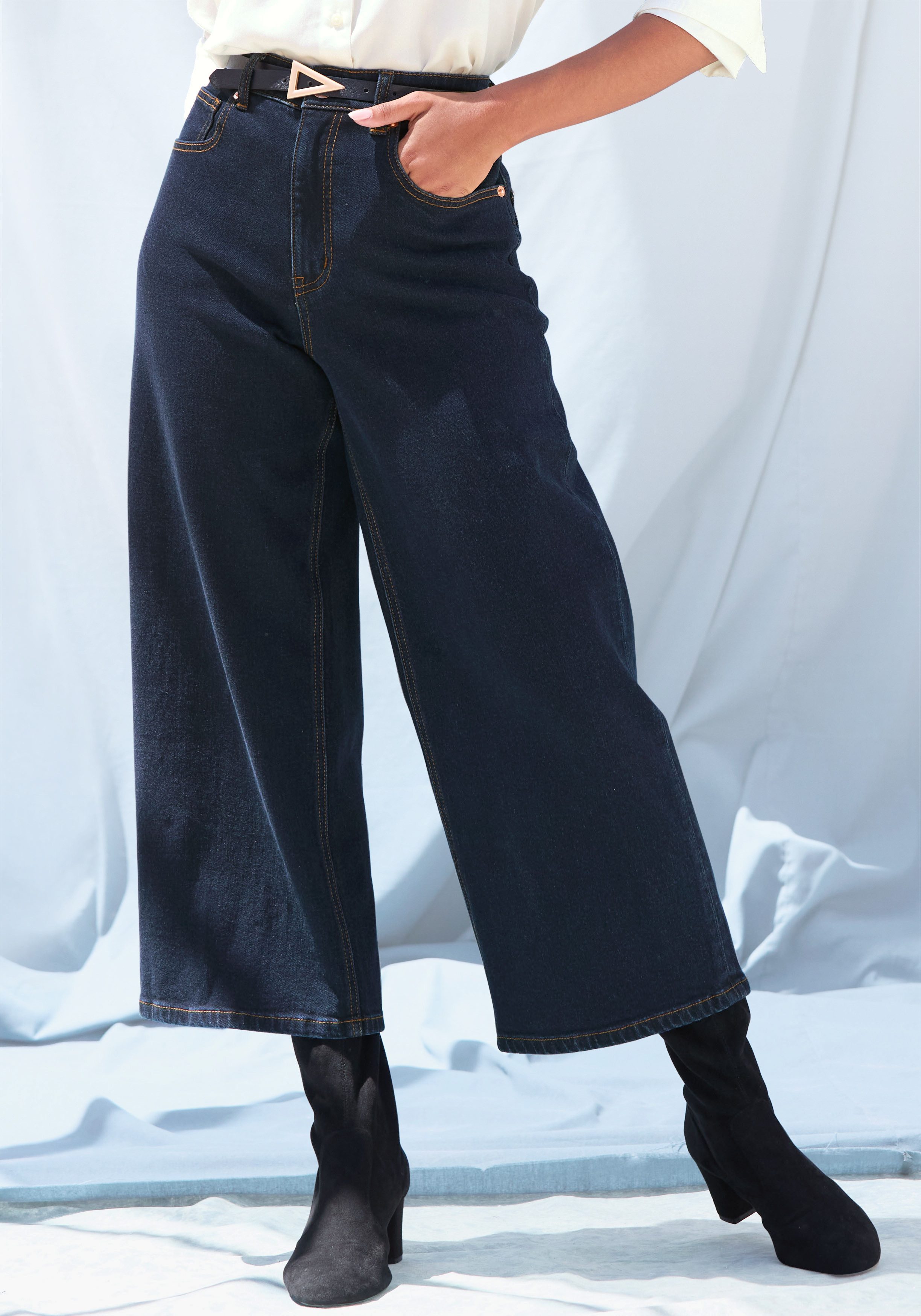 LASCANA 7/8-Jeans aus Baumwoll-Denim, Straight-Leg günstig online kaufen