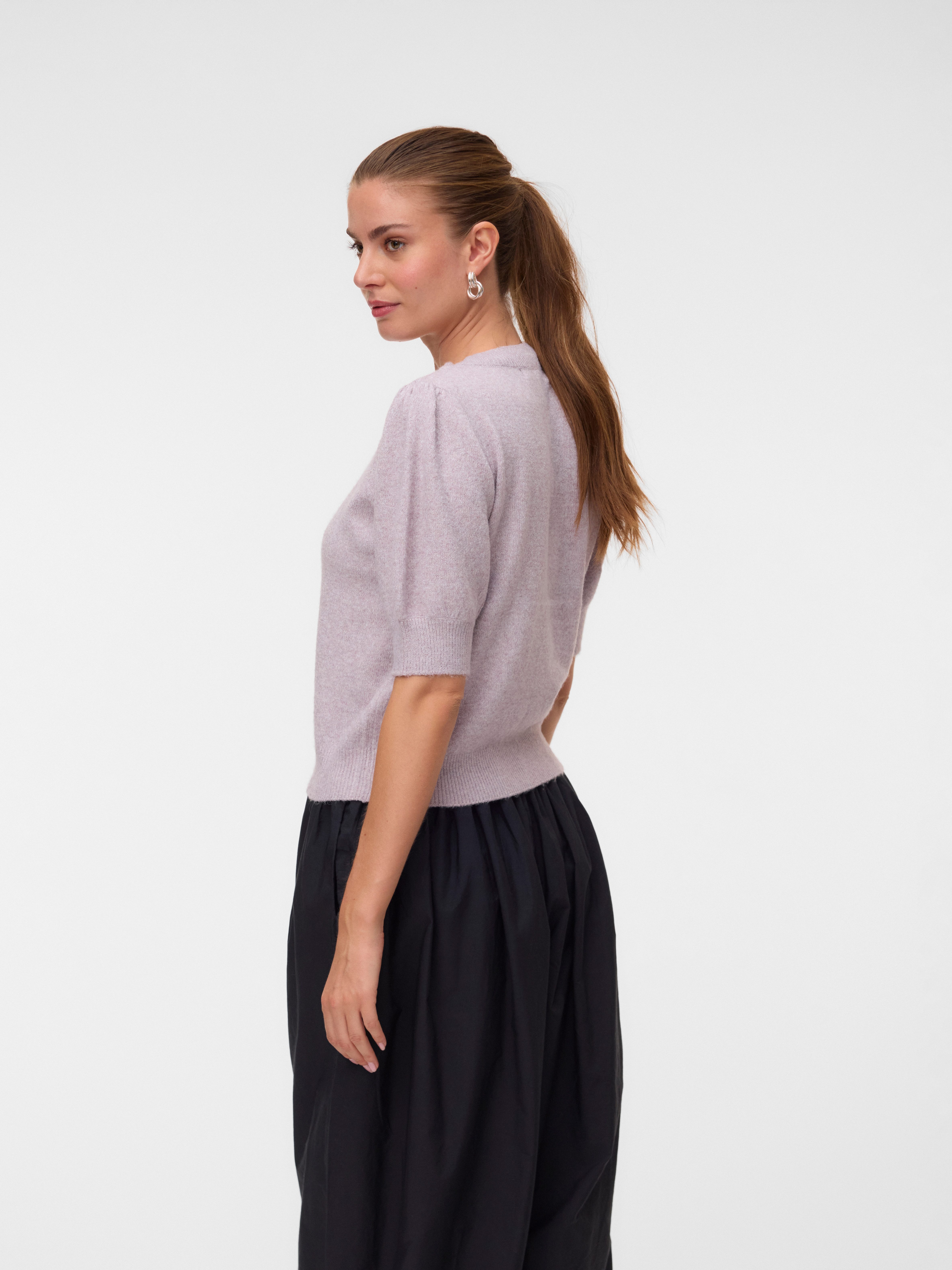Vero Moda Rundhalspullover VMDOFFY 2/4 O-NECK PULLOVER GA NOOS Materialmix, regular fit