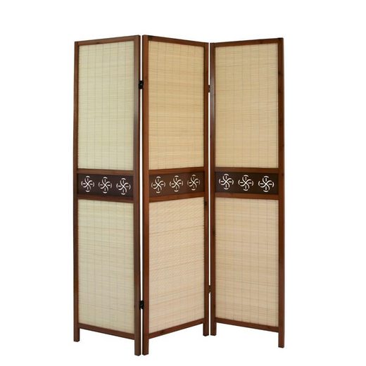 Homestyle4u Paravent »3 fach Raumteiler Bambus Trennwand« online kaufen