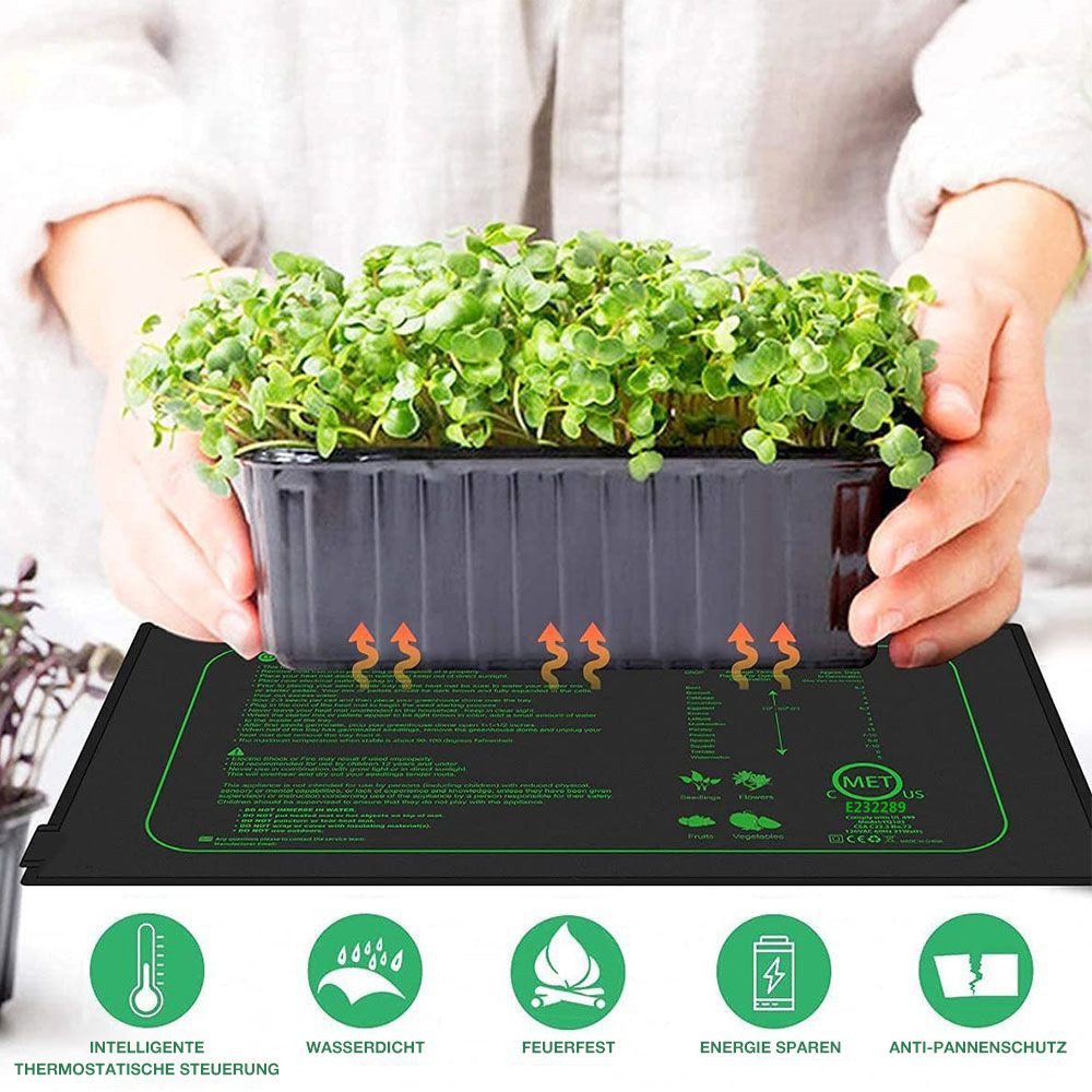 VIVIHEYDAY Heizmatten Heizmatte Pflanzen mit Thermostat Digitales, Wärmematte für Sämling, Germination und Haustier, Reptil Dragon Heizkissen, Amphibien Mat Wärmer Bett Matte