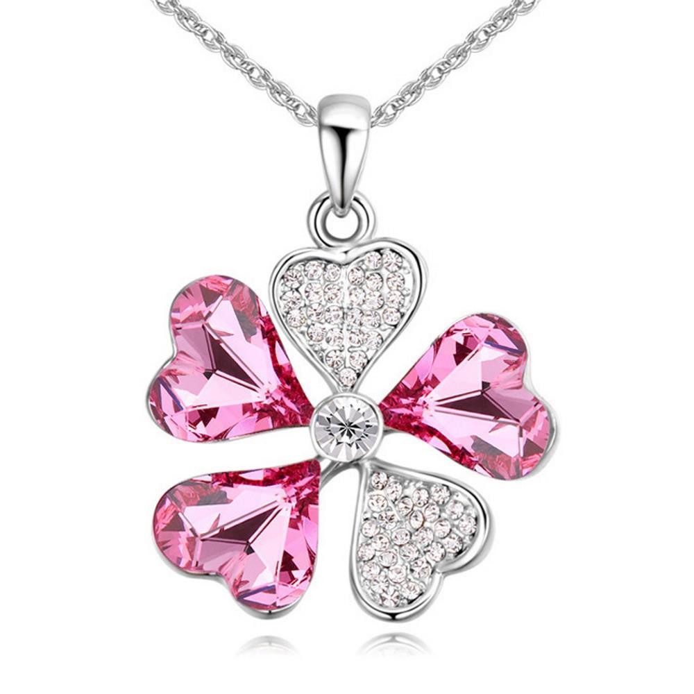 Ketten-Set Kette Blüte Silber aus Messing Damen