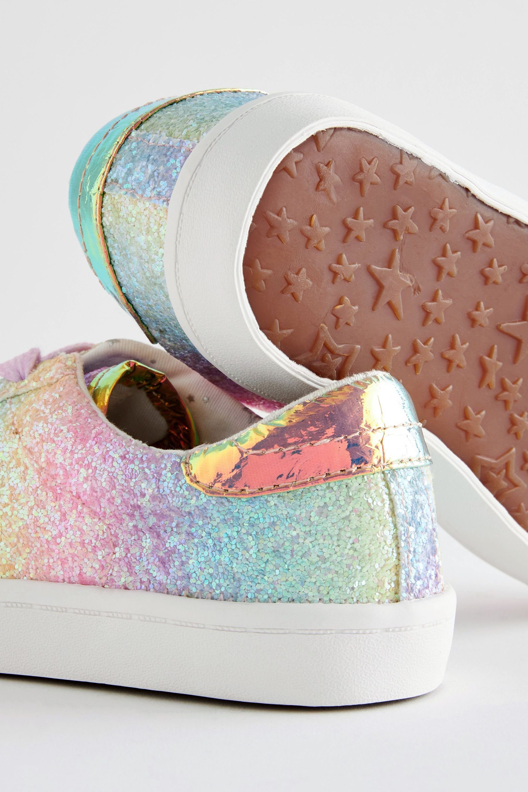 Next Star Sneaker zum Schnüren Rainbow Pastel Sneaker (1-tlg) Glitter